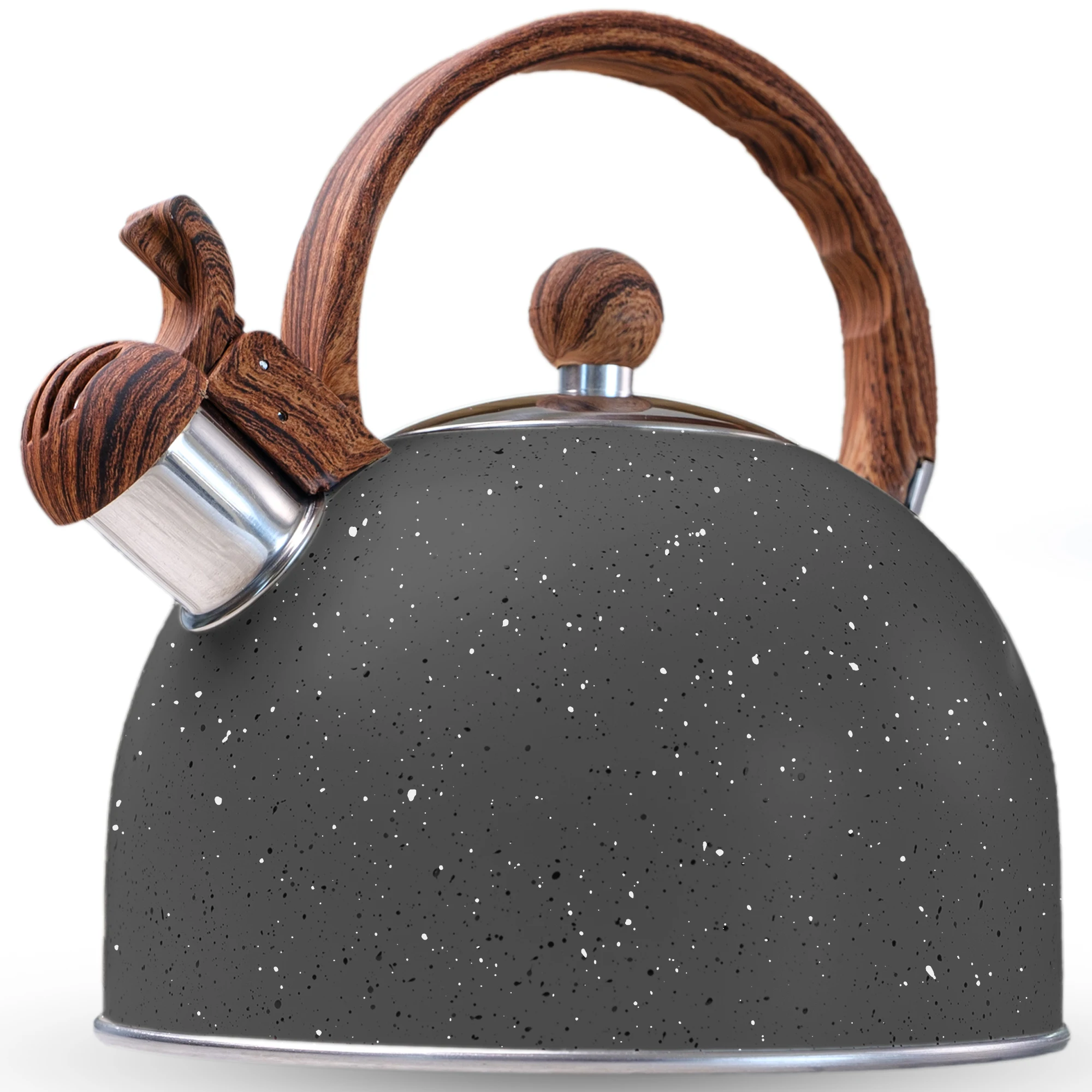 LA MOUSTACHE Tetera de Agua Silbante Vintage 2,5L de Acero Inoxidable - Kettle