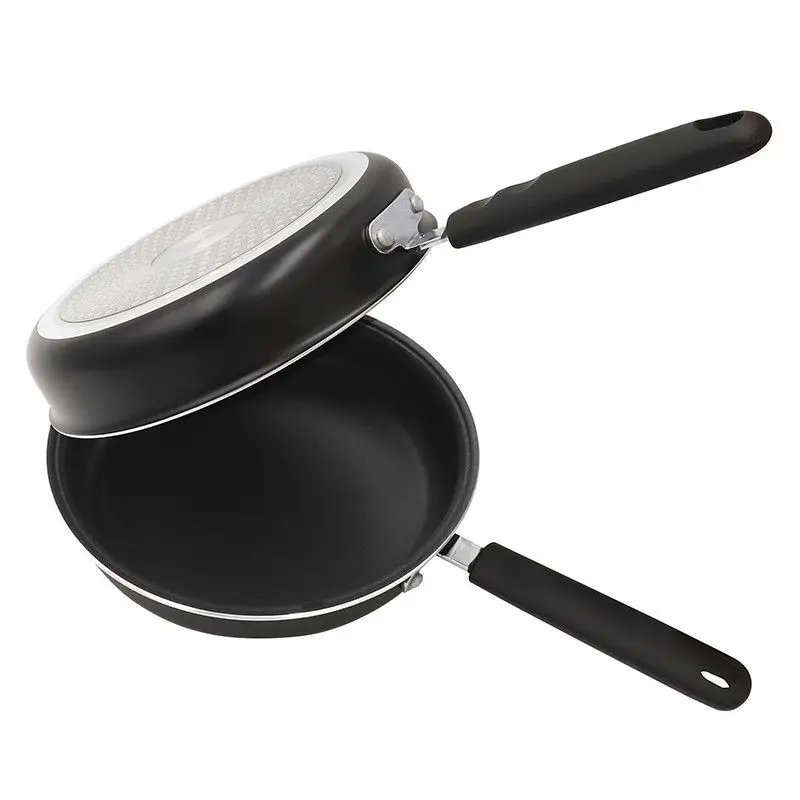 Thulos TH-DFP20/24 Sartén Doble 20/24 cm para Tortillas y Crepes – Antiadherente, Volteo Fácil, Apta para Gas, Inducción y Vitrocerámica