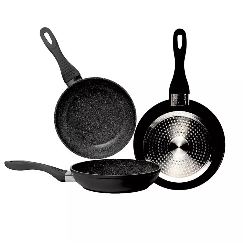 Set de 3 sartenes 20/24/28cm revestimiento antiadherente a la piedra
