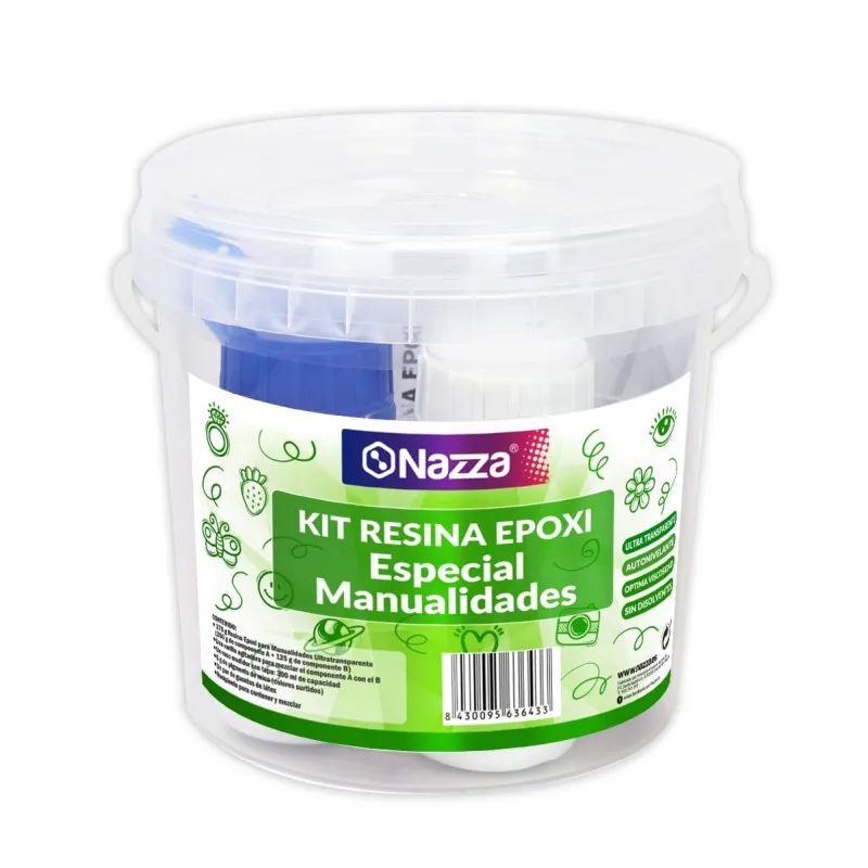 Kit Resina Epoxi para PRINCIPIANTES, Pack de iniciación para comenzar en el mundo epoxy, Crea PASO A PASO tus primeras manualidades y trabajos de artesanía, joyería, bisutería o creaciones artísticas