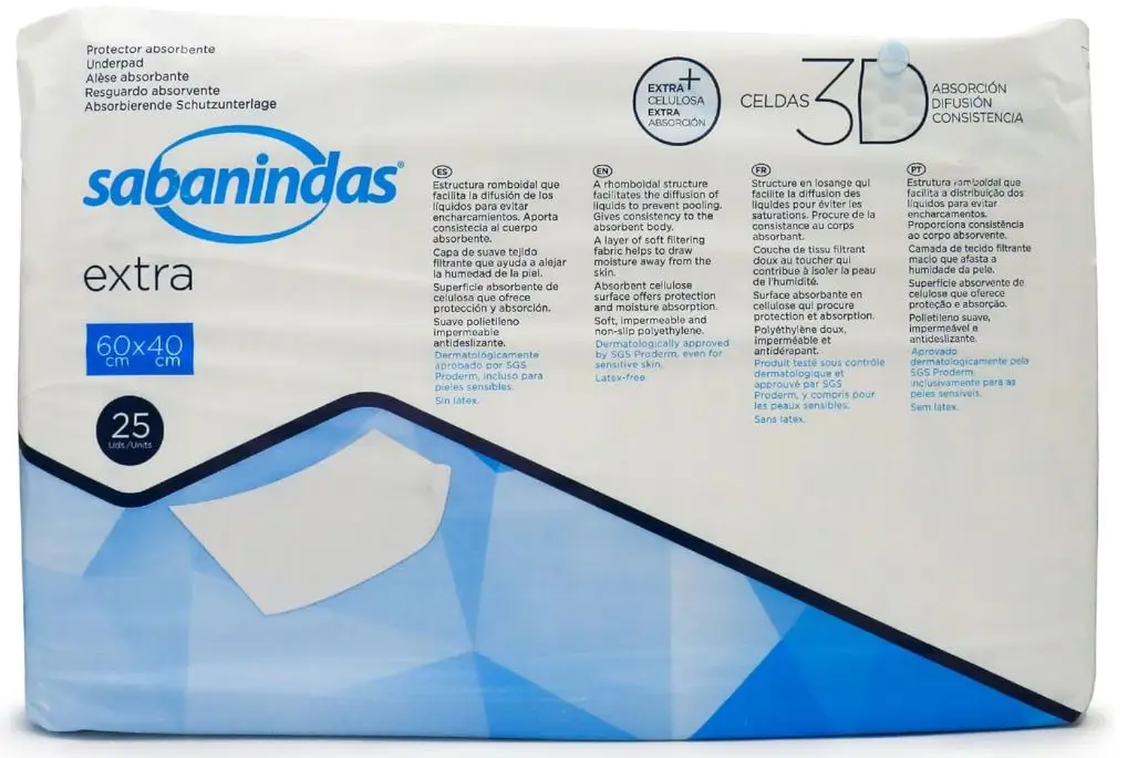 Indas Sabanindas Extra 60x40cm 25 Pins-protects against moisture and allergies