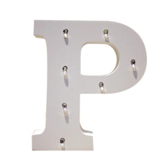 Wood White letter with bright light led P