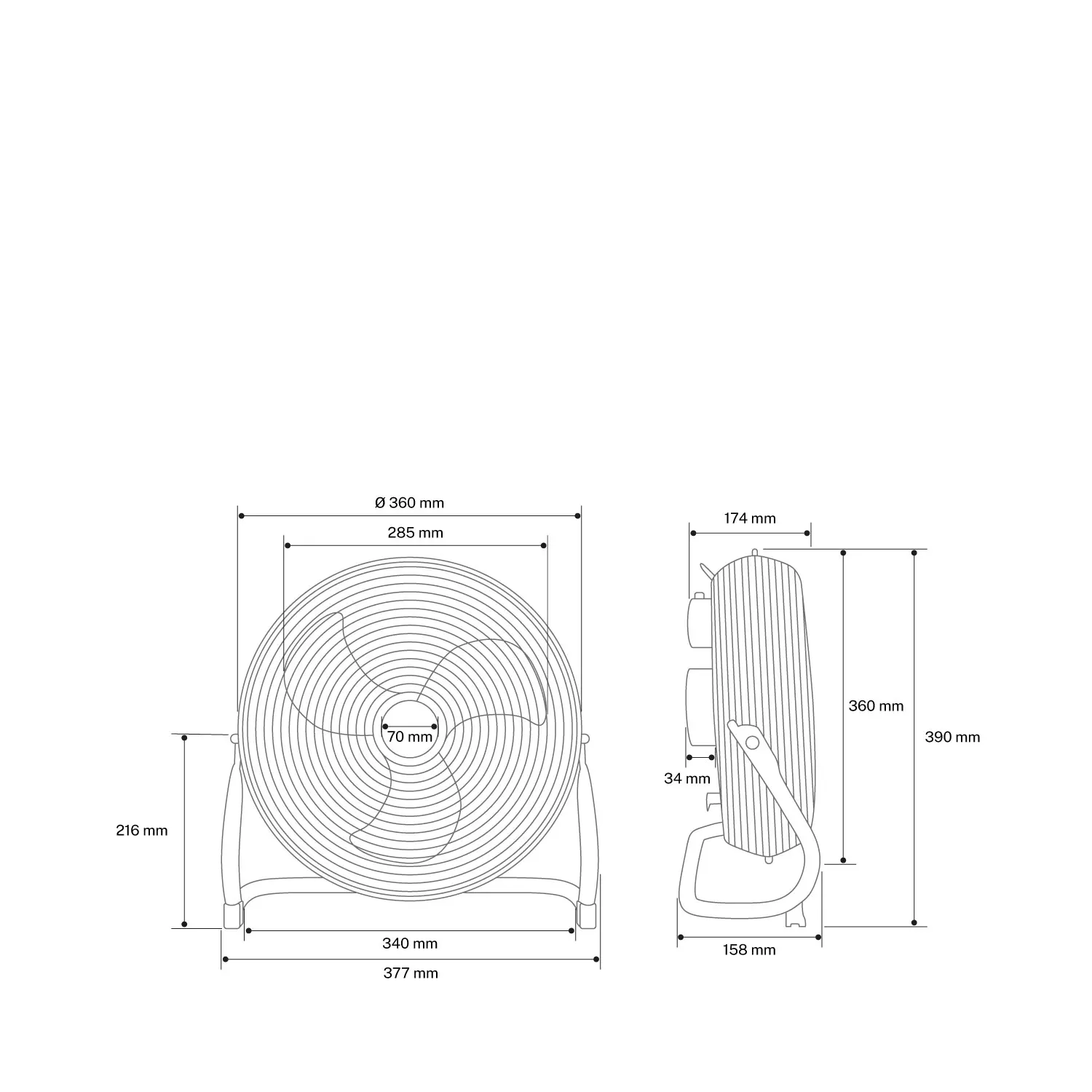Create - industrial floor fan - air floor retro