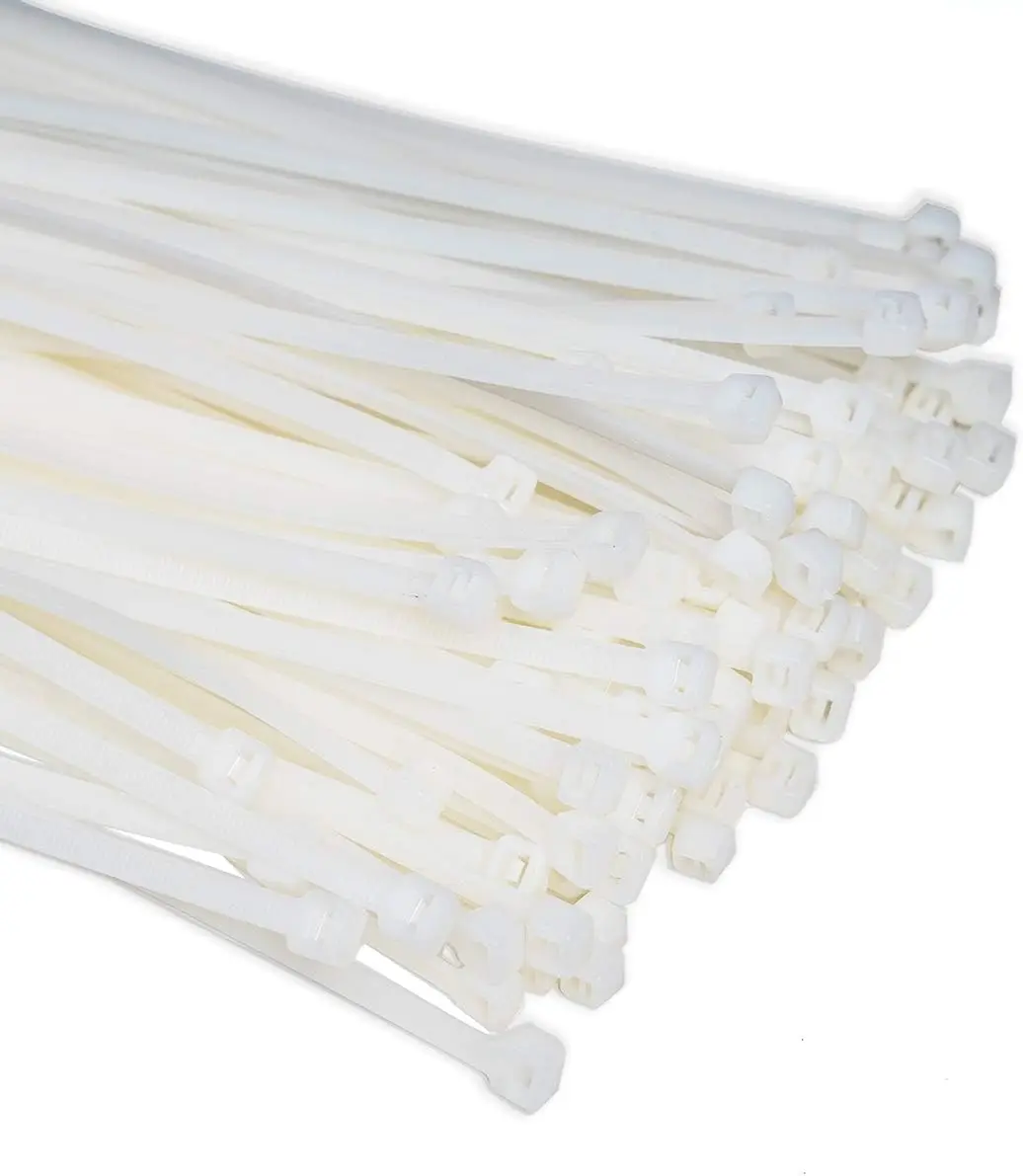 40 PCs White flanges, 100,150mm,250mm,300 mmstrong UV, cable ties for office, home, outdoor