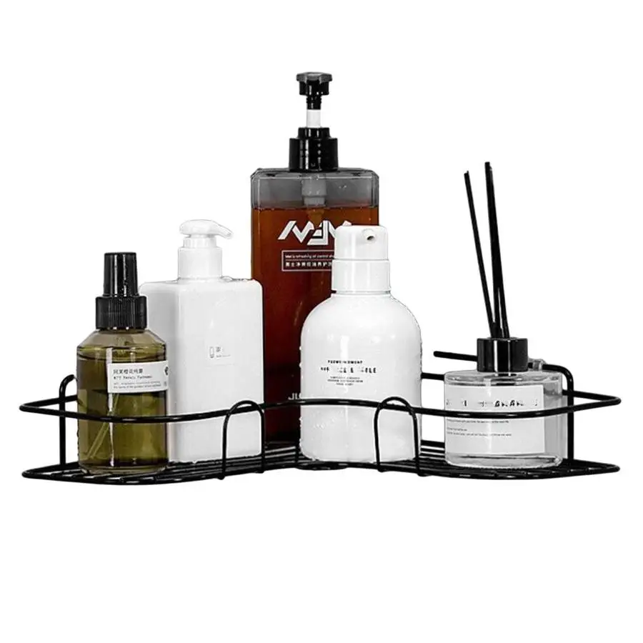 Rinconera de Ducha , Estantería de baño o cocina , bandeja de almacenamiento，No es necesario hacer agujeros，Almacenamiento en estante de almacenamiento de esquina de baño triangular