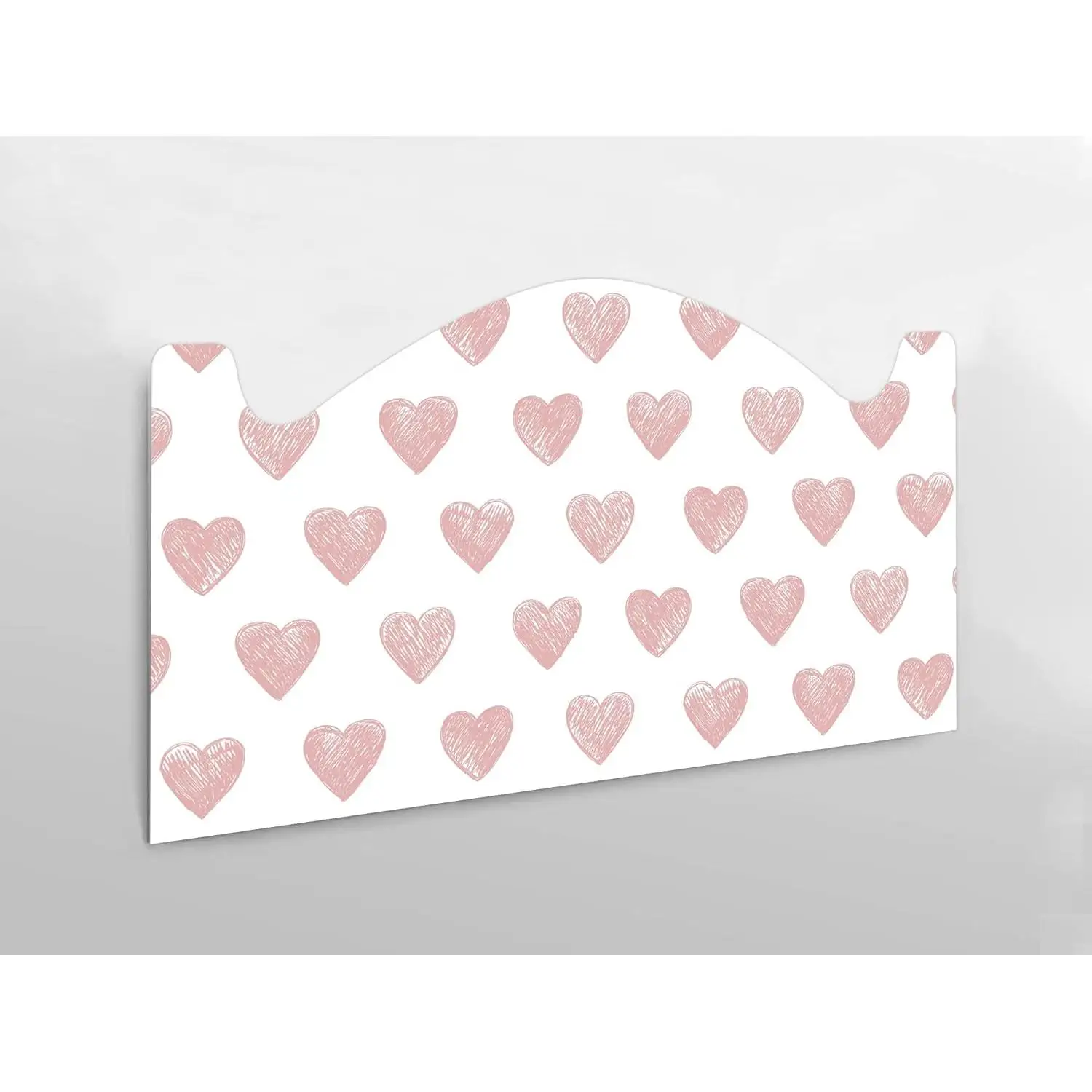 Oedim Cabecero Cama Infantil PVC Impresión Digital Corazones Fondo Blanco | 100 x 60 cm | Disponible en Varias Medidas | Cabecero Ligero, Elegante, Resistente y Económico