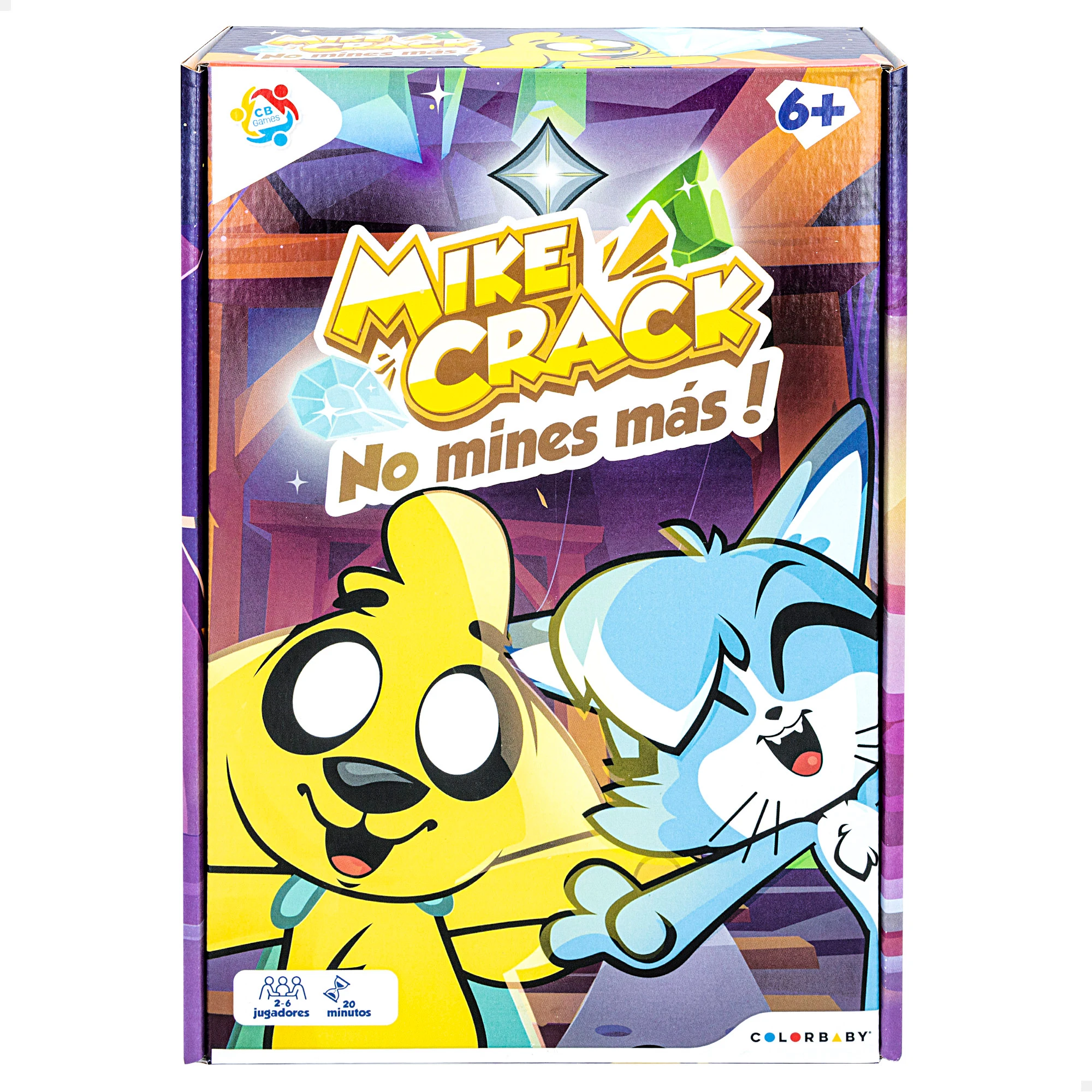 Colorbaby Mikecrack - Juego de cartas oficial No mines más, 2-6 jugadores, 2 formas de jugar, Modo normal y avanzado, Juegos para niños a partir de 6 años, Diversión en familia