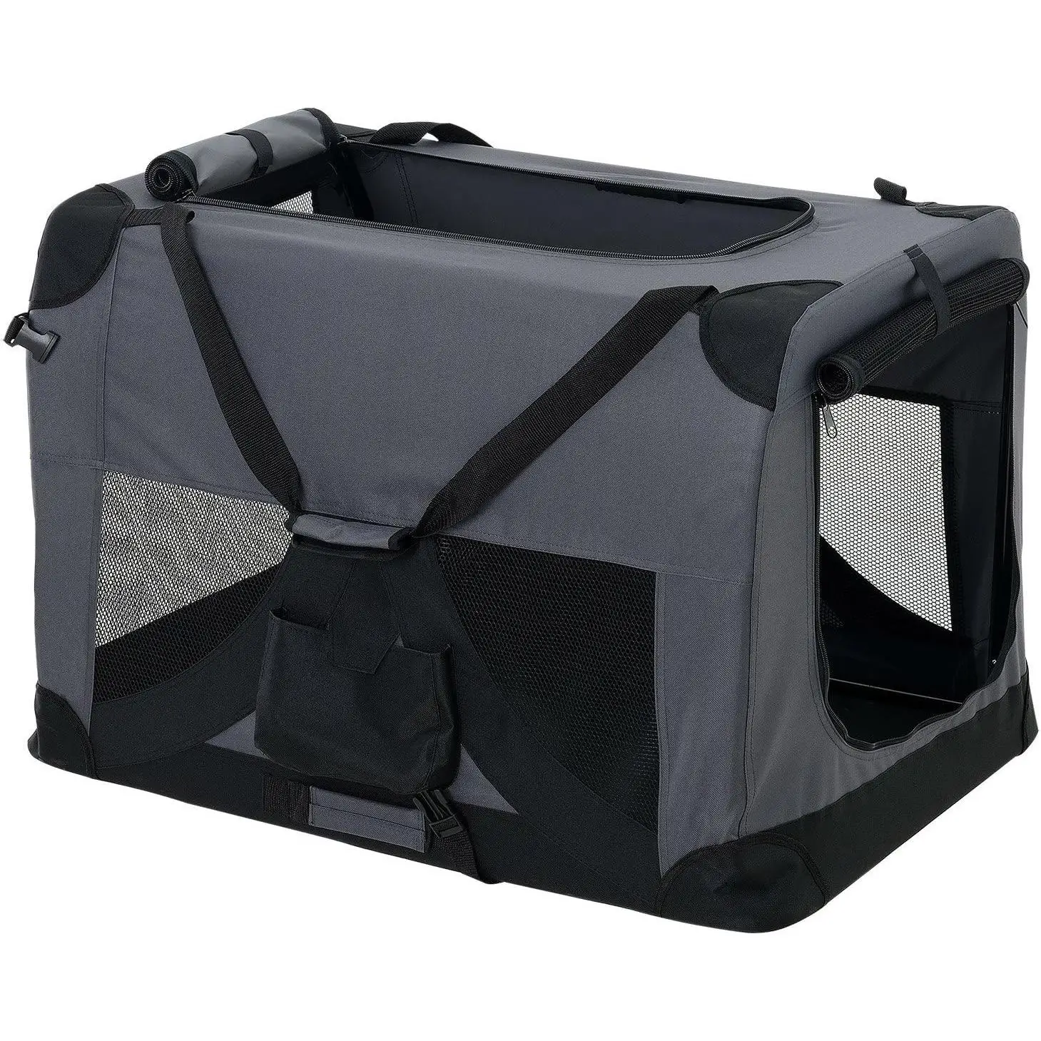 Bolsa de Transporte para Mascotas, Transportín Plegable para Perro Gris, Bolsa para transportar mascotas de diferentes tamaños 60x42cm y 70x52cm.