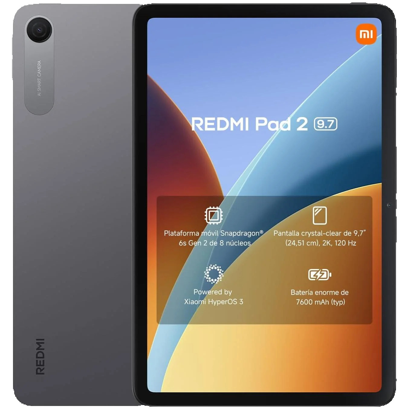XIAOMI REDMI Pad 2 9,7” Tablet 4GB+128GB batería de 7600 mAh,Cámara trasera de 8 MP Versión España（sin cargador）
