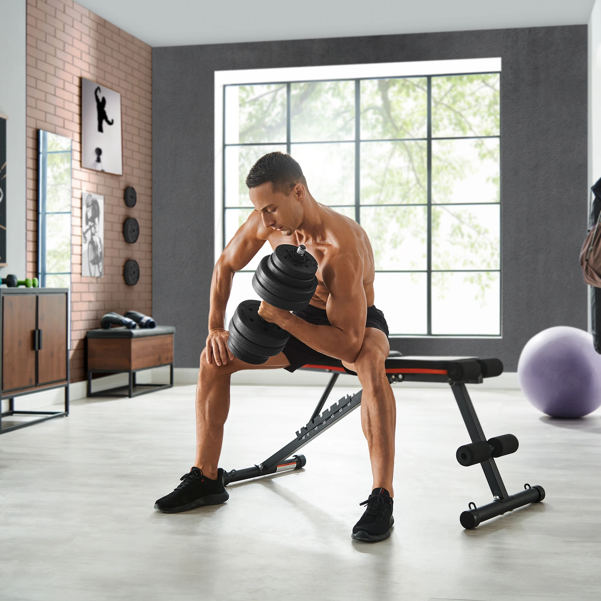 SONGMICS Fitness Dumbbells 30 kg Adjustable Weights Set for Home Gym, featuring non-slip design, durable PE cover, and versatile weight options including 16 plates (8x2.5 kg, 4x1.25 kg, 4x1 kg) for customized training.