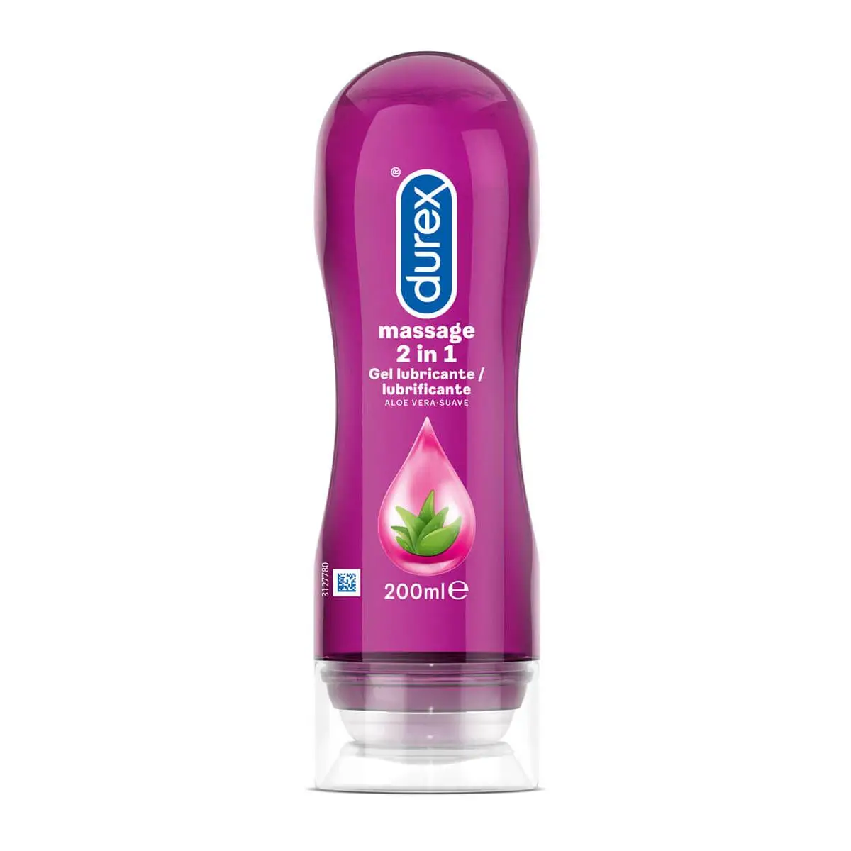 Durex Play Massage Aloe lubricant, 200 ml gel for intimate use and body massage, softens vaginal dryness and discomfort, ideal sexual lubricant.