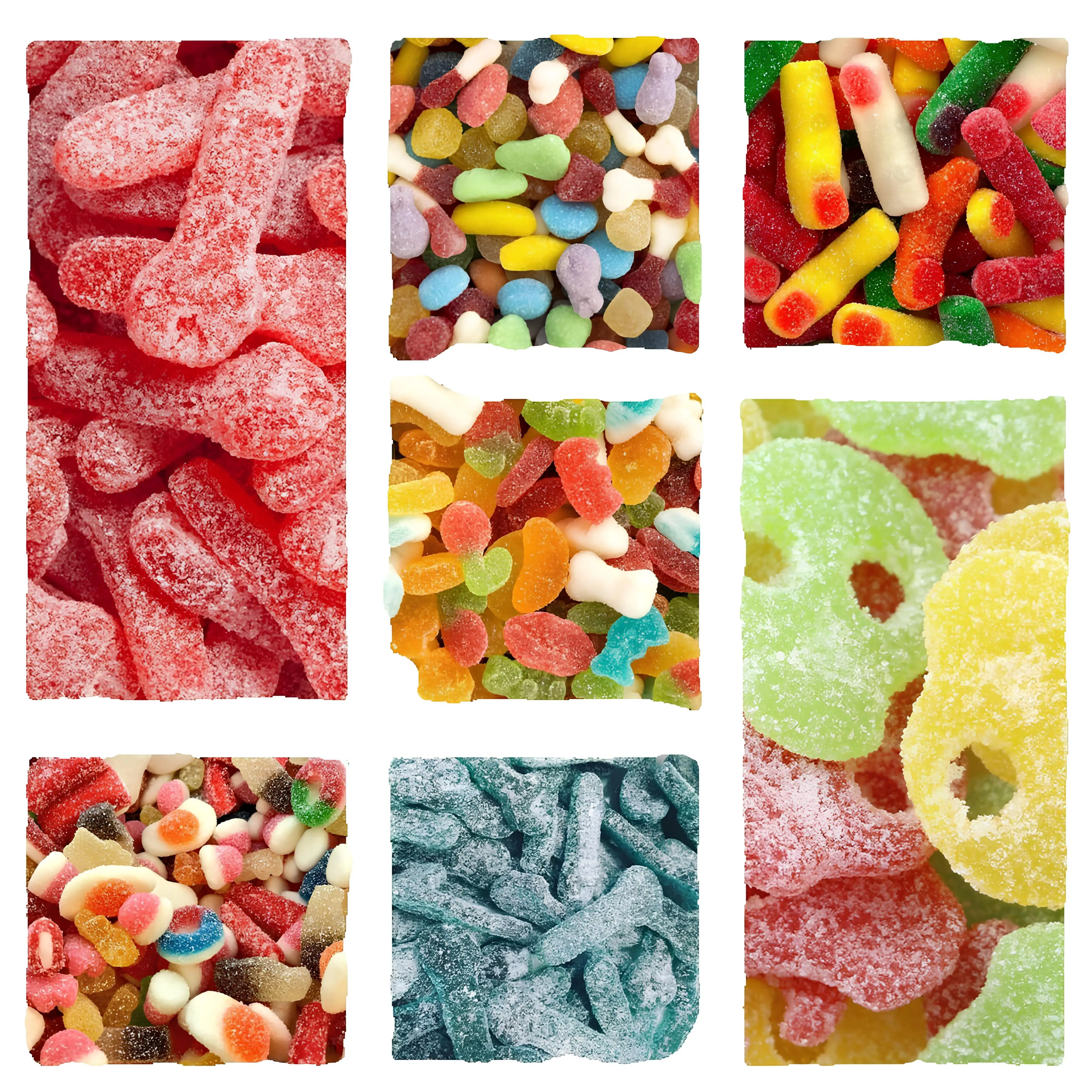 Envase 1 KG chuches ácidos gomitas Gran surtido Perfecto combinado de Haribo/Fini/Vidal etc... Calidad, ácido y Sabor 100% garantizado