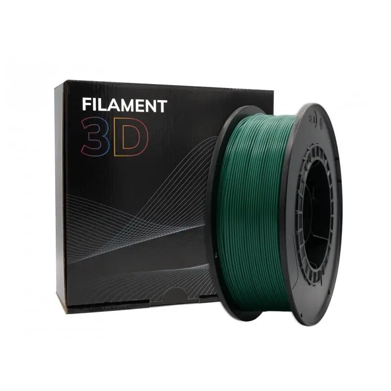 Filamento 3d pla - diametro 1.75mm - bobina 1kg - color verde oscuro | pla - diametro - bobina - color verde oscuro