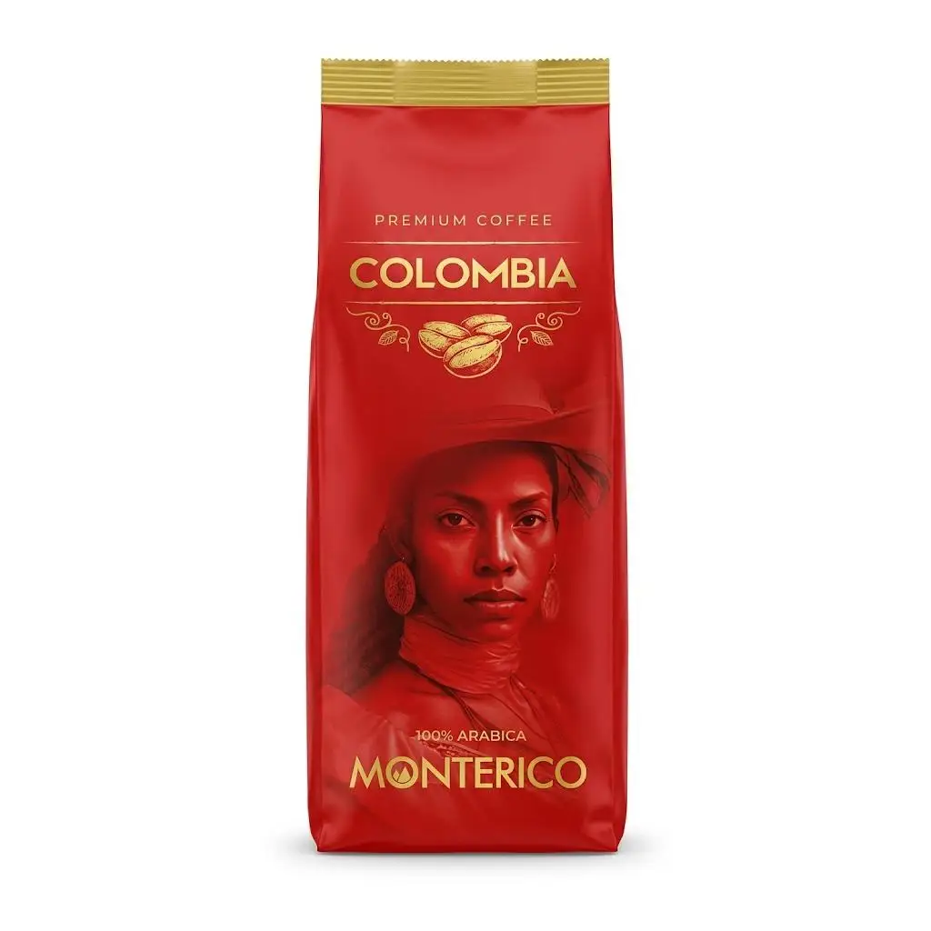 Café en Grano Monterico 1kg - 100% Arábica Premium Colombia -  N / Tueste Natural Selección Barista - Aroma Intenso y Frescura Garantizada