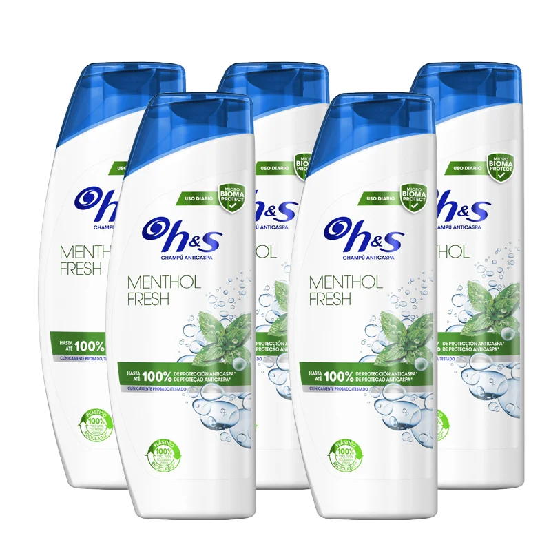 Pack de 5 Champús H&S Anticaspa (400ml) – Protección Eficaz Contra la Caspa, Dermatológicamente Testado, Clínicamente Probado, Cuida tu Cabello y Cuero Cabelludo