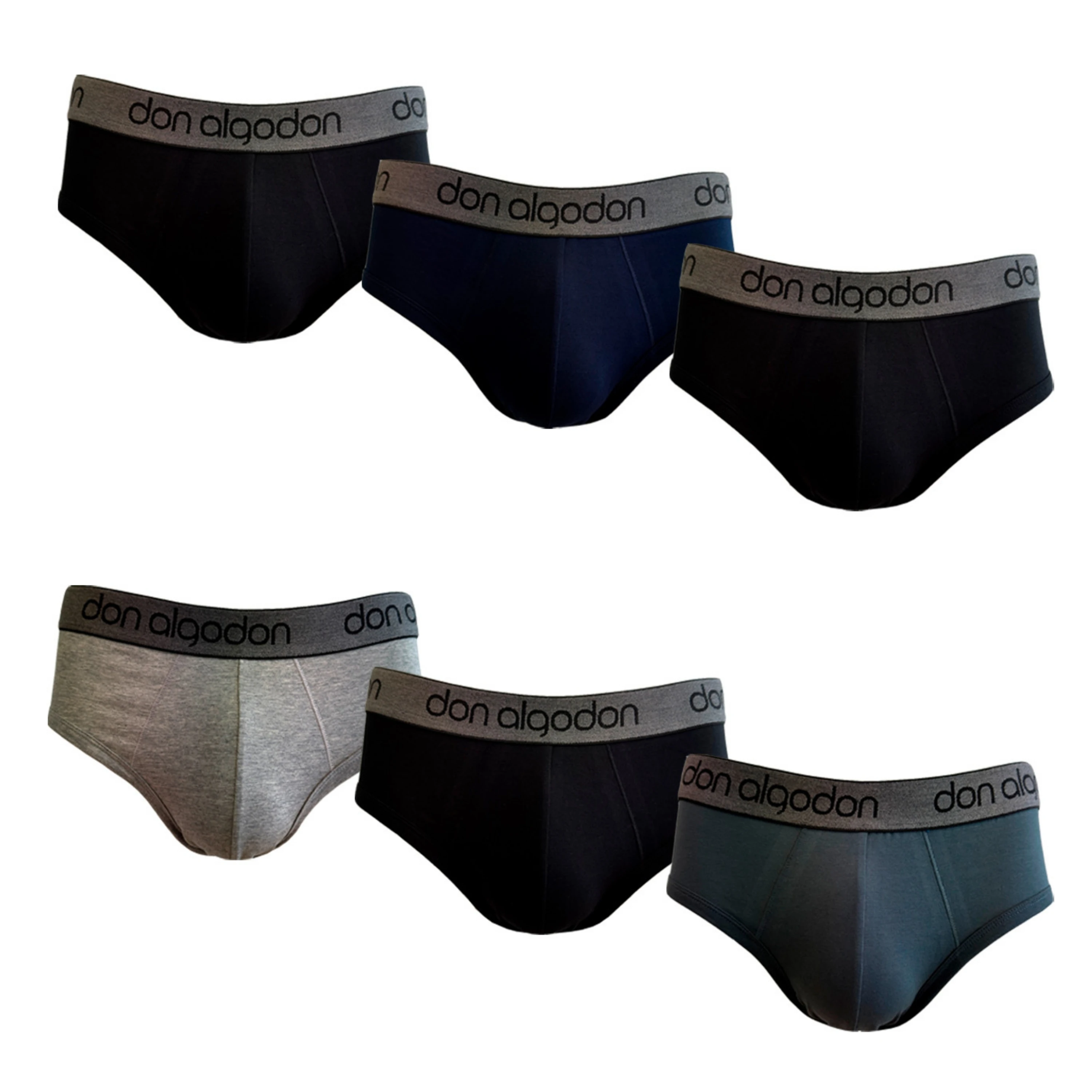 Don Algodon | Pack 6 Calzoncillos Slips para Hombre | Calidad y Suavidad Excepcionales | 3 Slips