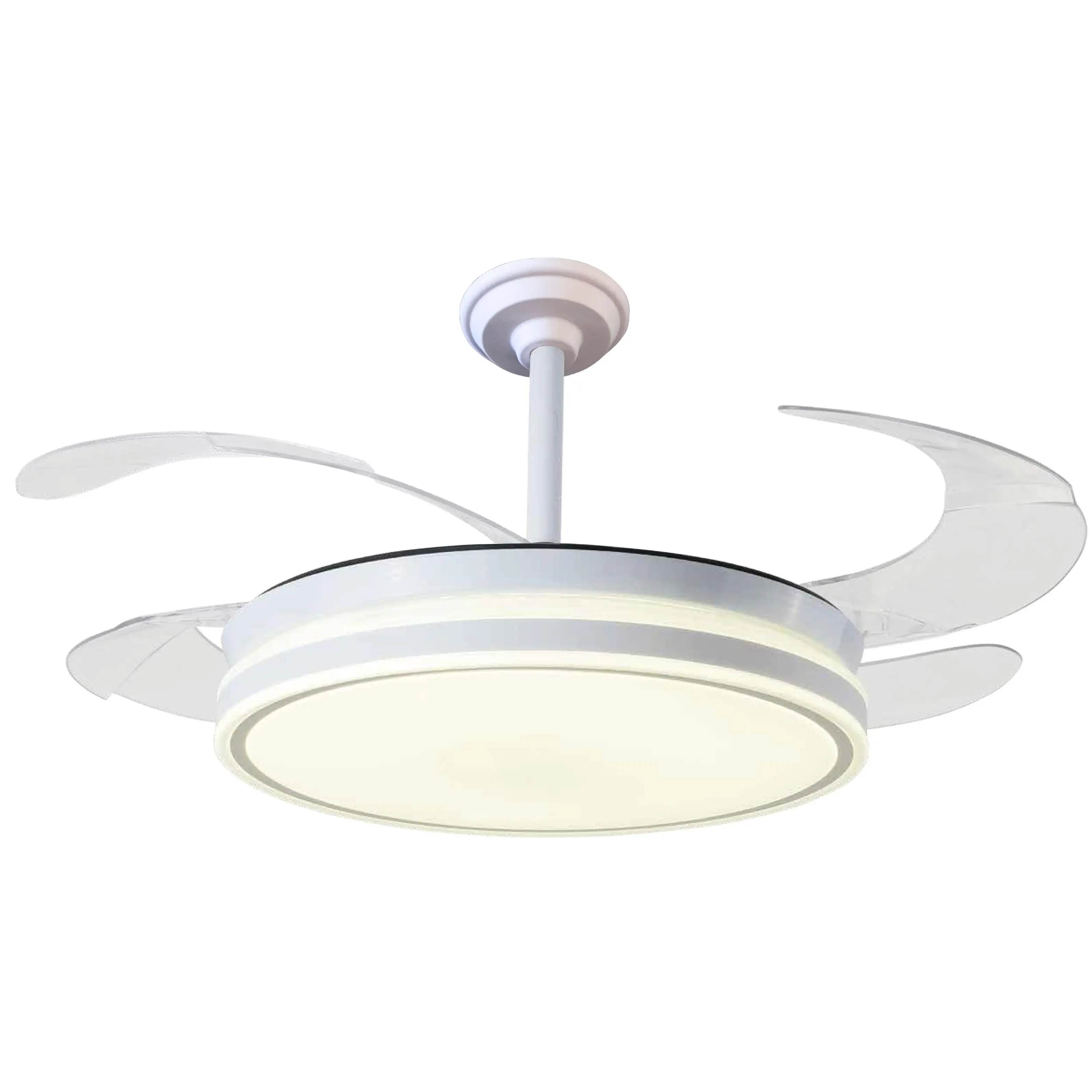 ATENAS ceiling fan with DC Motor and drop-down blades with Led light 36W-brand BEL AIR HOME-quiet and efficient-remote Control included-Ideal for bedrooms and dining rooms