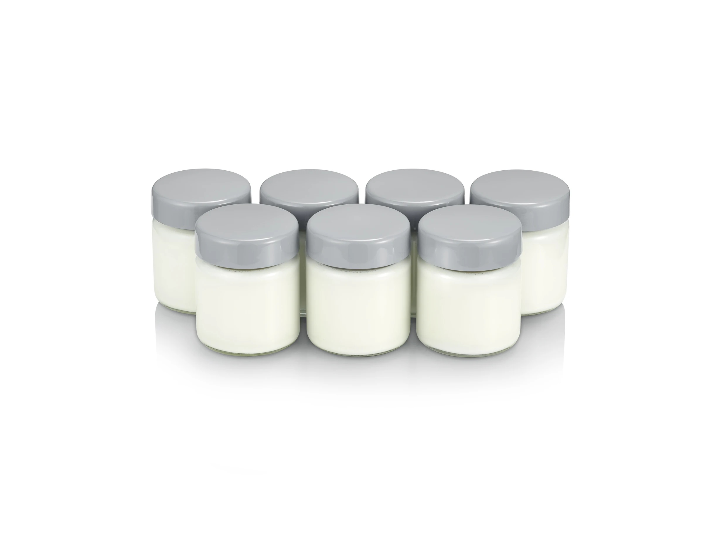 7 SEVERIN Yogurt Jars-Yogurt Glass Tubs, Grey, EG 3513-Spare Yogurt Cups