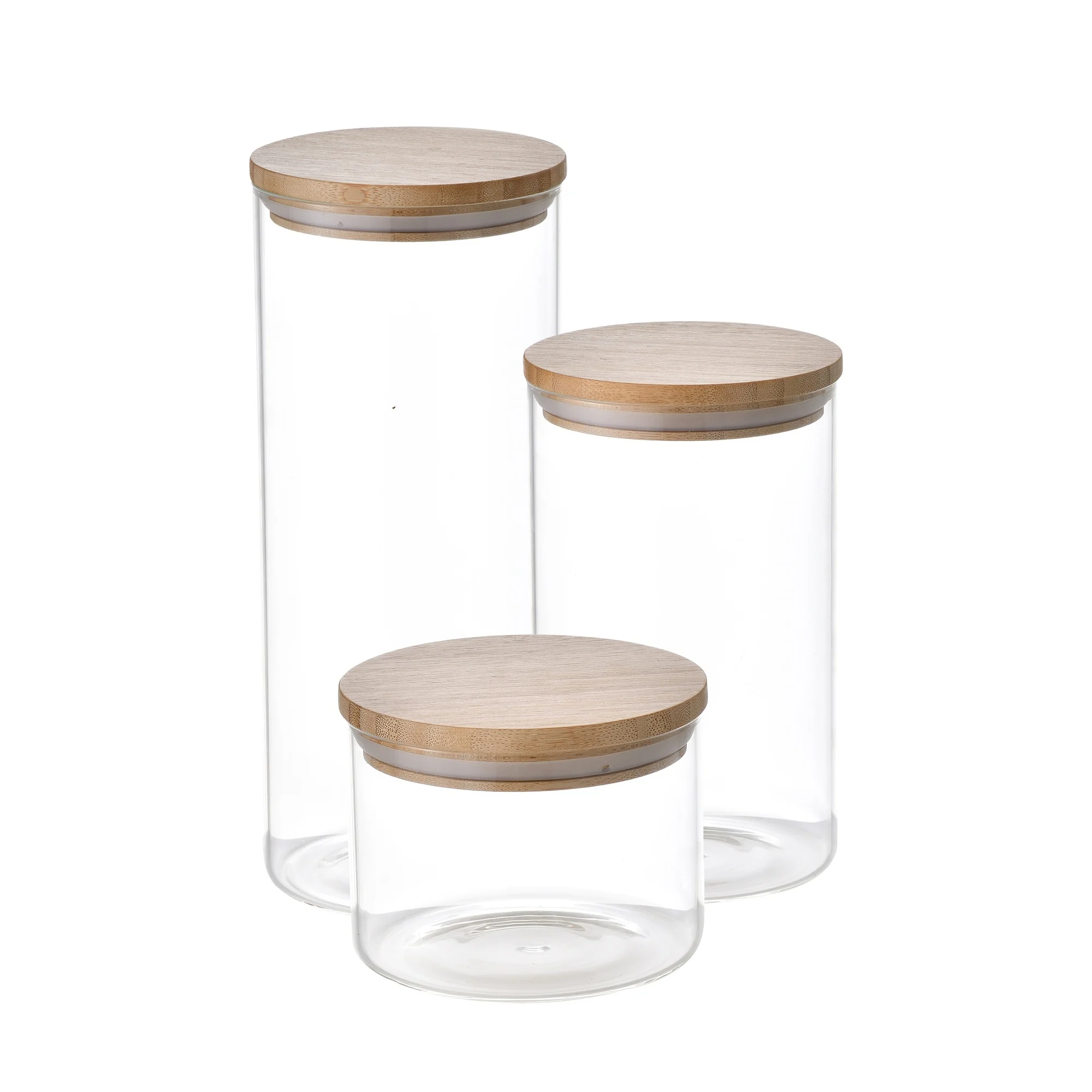 Set de Botes en Borosilicato (0,6L + 1,4L + 2,1L) para almacenaje de alimentos NATUR San Ignacio