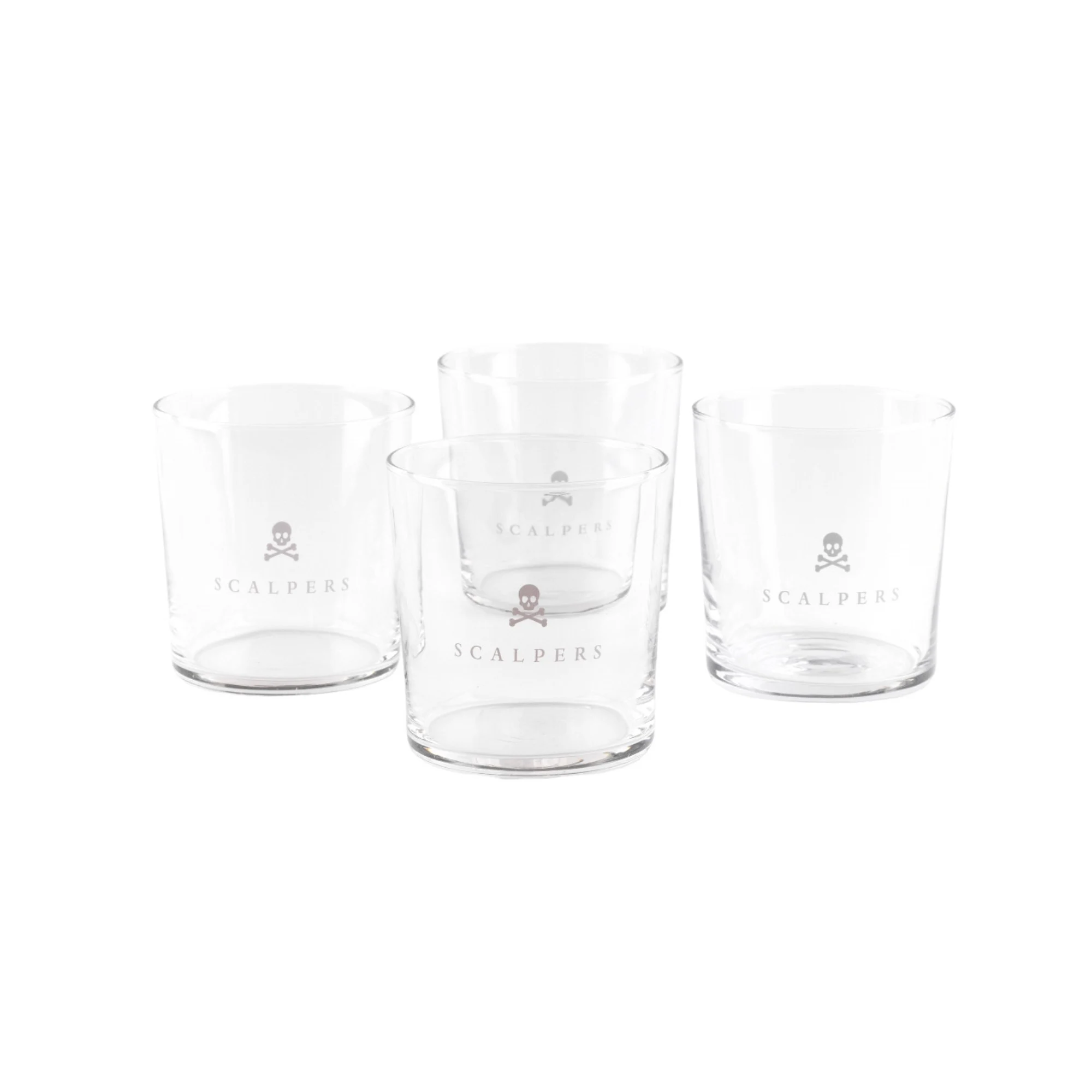 Scalpers Home Set of 4 35cl glass water glasses with elegant minimalist design-made in Spain