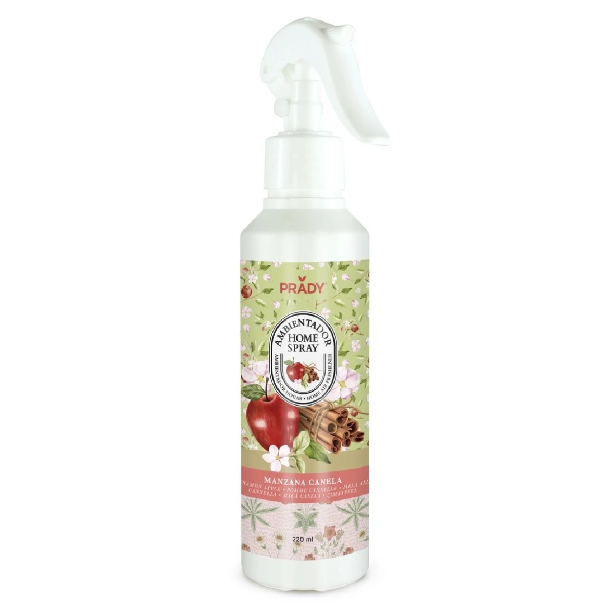 Ambientador en Spray para Hogar: Manzana Canela 220ml - Prady