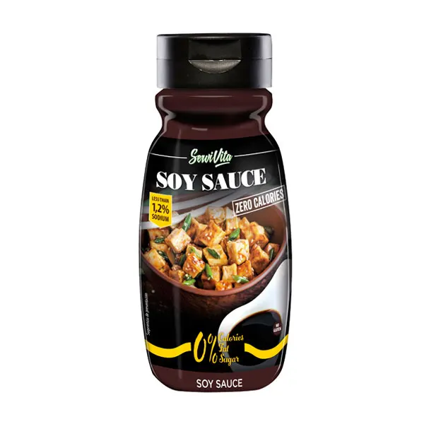 ServiVita Salsa ServiVita Soy Sauce - 320 ml Baja en Calorías, Sin Grasas Ni Carbohidratos