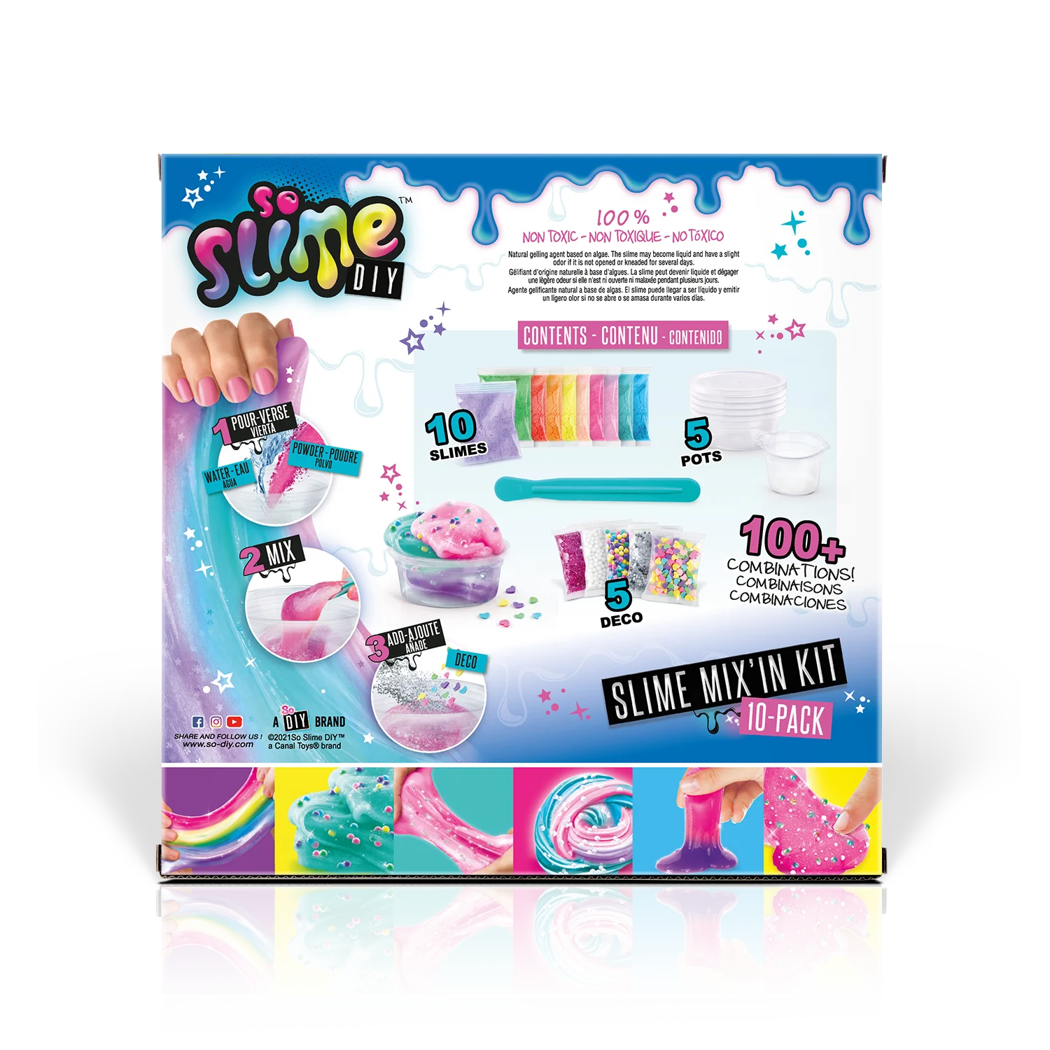 Slime mix in kit 10 pack - so slime - canal toys - ssc184