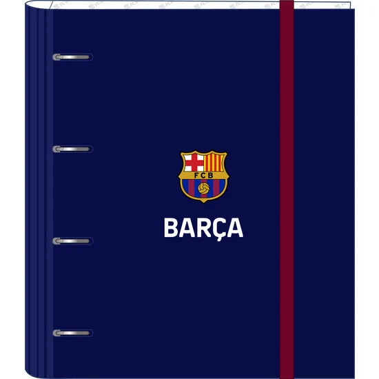 SAFTA  CARPETA 4 ANILLAS 35MM CON RECAMBIO F.C.BARCELONA 1ª EQUIP. 23/24 - Carpeta Anillas Licencia Oficial - Diseño Exclusivo - Ideal para Uso Diario - Material Duradero - Compatible con Hojas A4