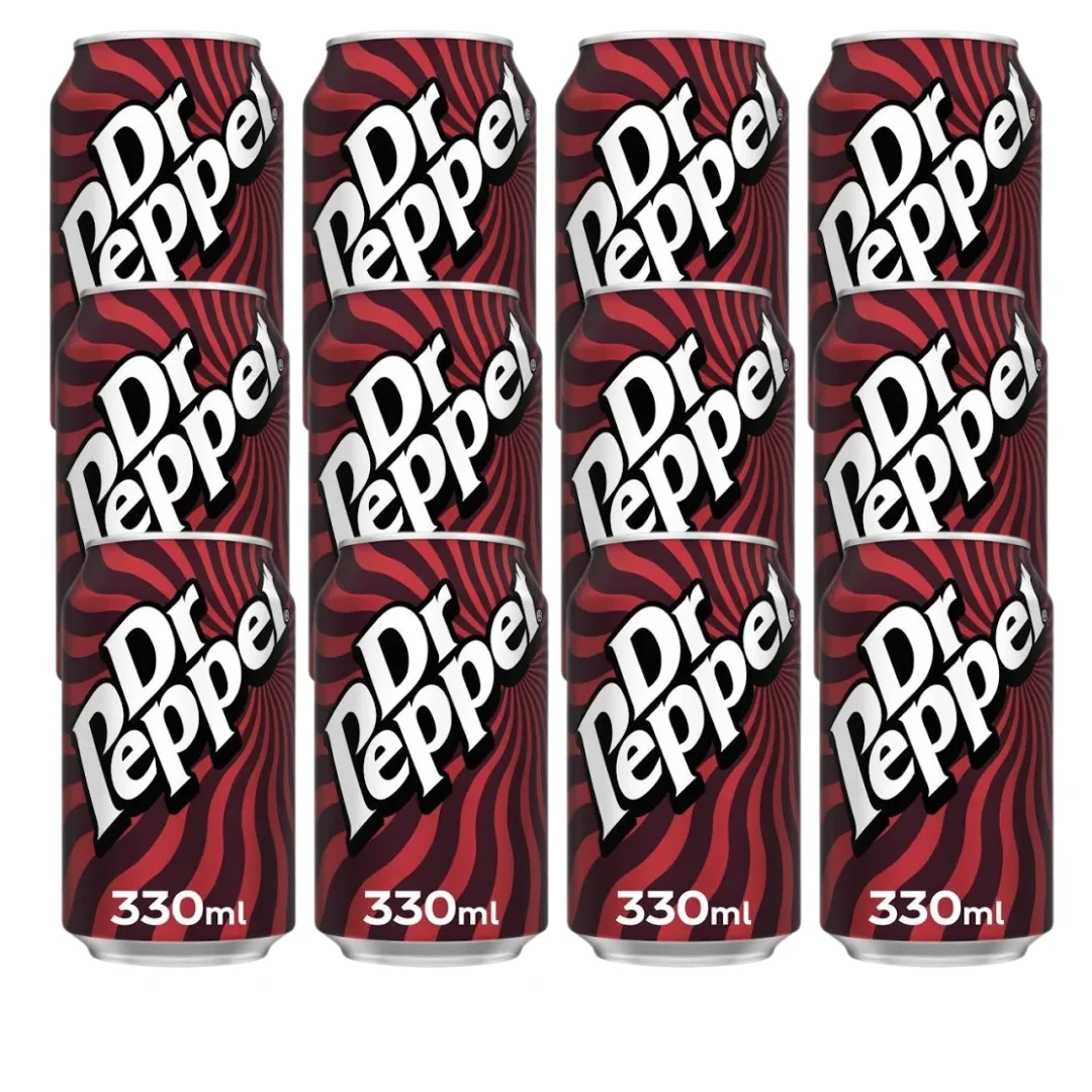Cadbury Dr Pepper 330ml (caja 12 unidades)- Sparklin Fruit Flavour