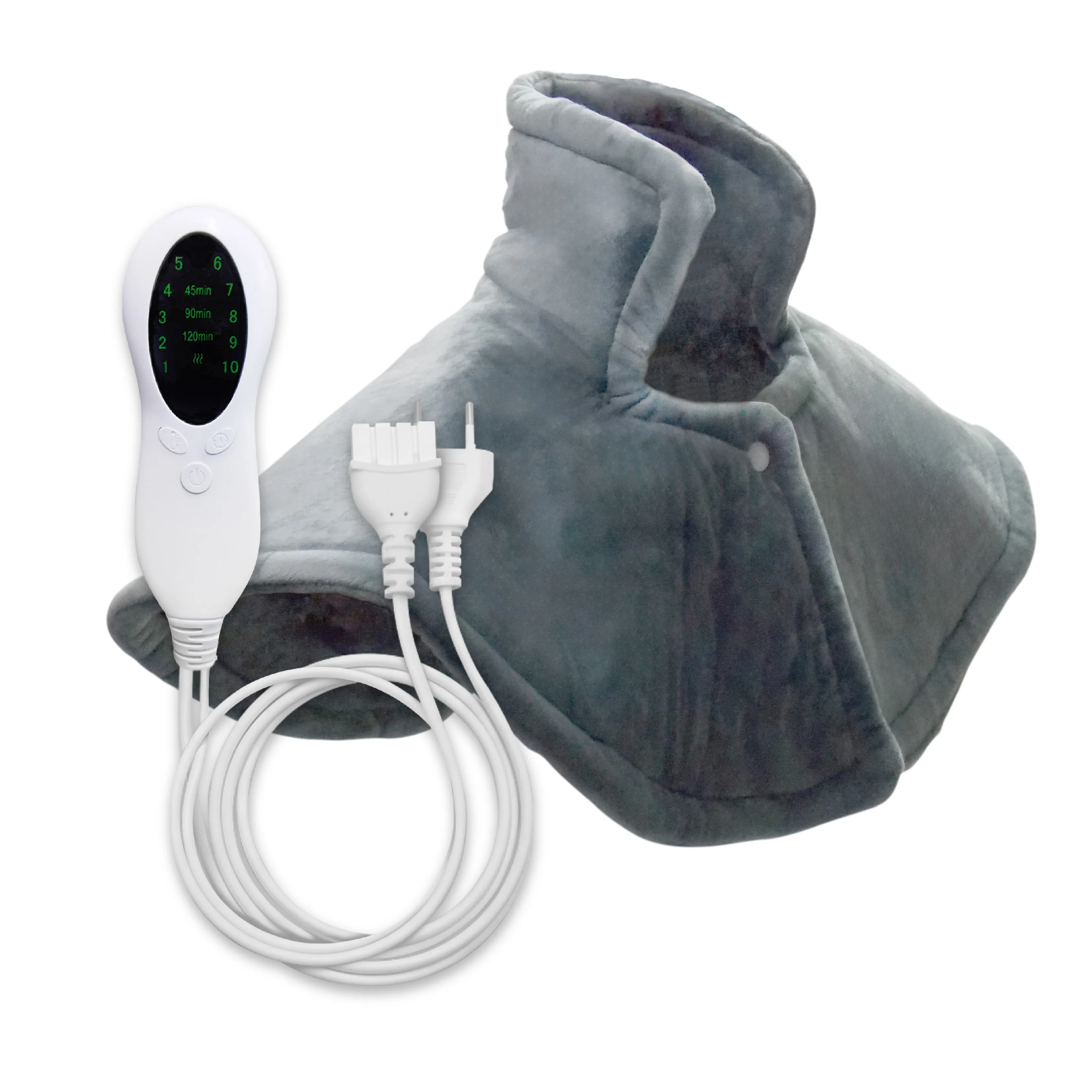 LED ATOMANT Almohadilla Térmica Eléctrica Cervical para Cuello y Hombros 60x35cm 90W, 10 Niveles de Calor, Temporizador, Tejido Ultrasuave