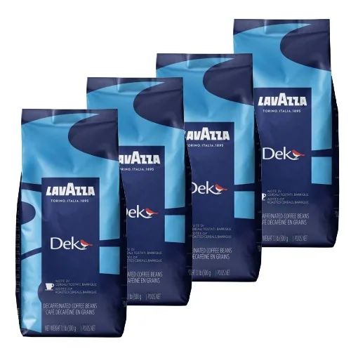 Café en Grano Lavazza PACK 4 unds. DESCAFEINADO, de 500 gramos