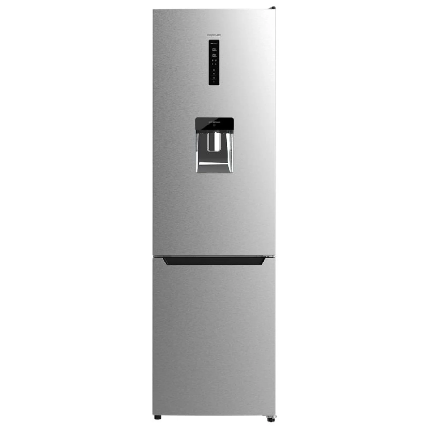 2 doors Combi refrigerator with water dispenser Bolero CoolMarket Combi 322 WD Inox D. 322 L, height 185 and 60 cm wide, low consumption, Motor Inverter Plus, Total No Frost