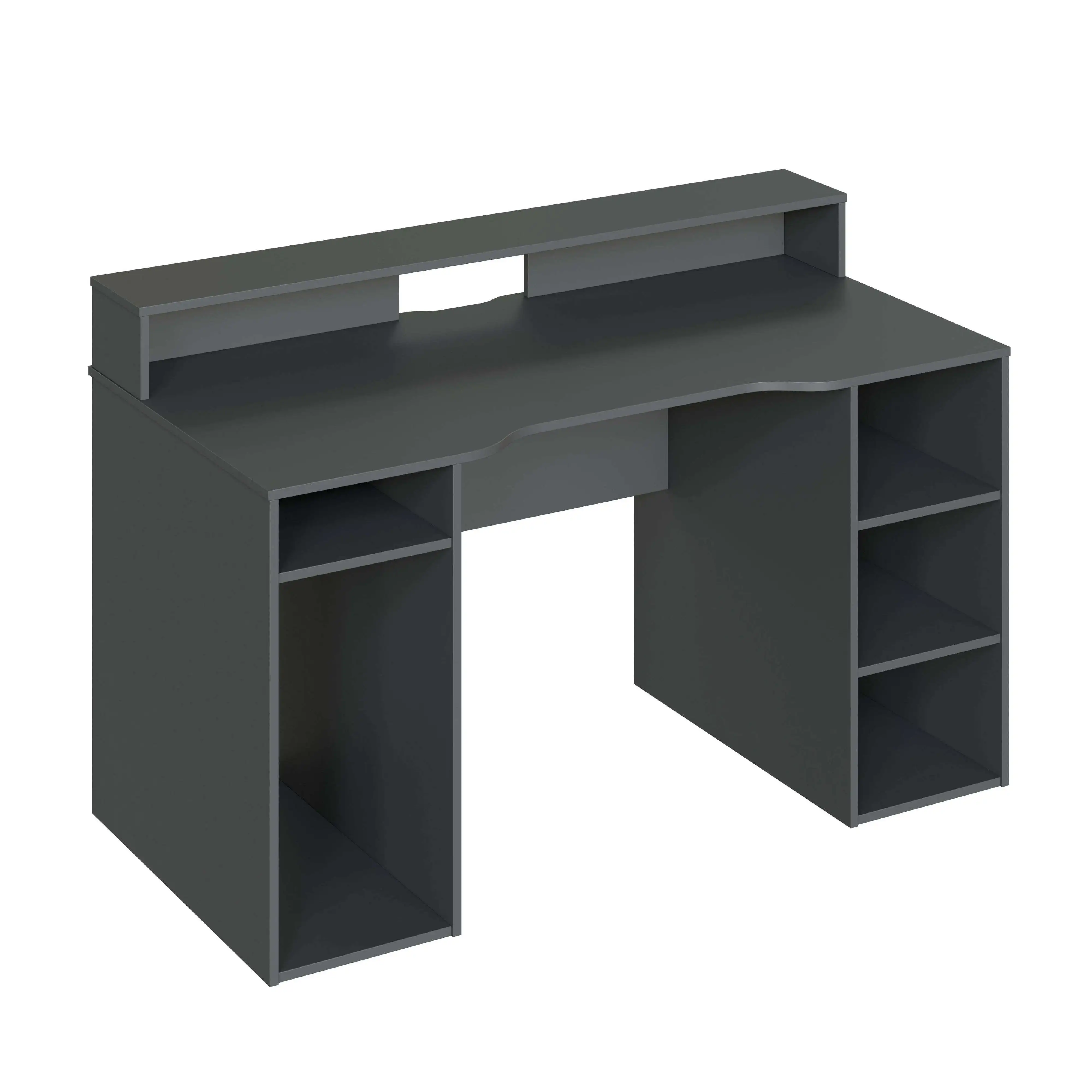 Miroytengo Mesa Escritorio Gamer Ozone Color Gris Reversible 136x88x67 cm