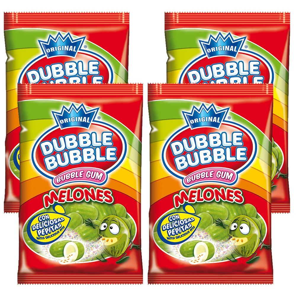 pack 4 bolsas Dubble Bubble Melones chicles 85g