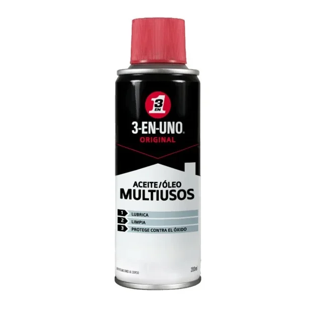 Aceite Lubricante Multiusos 3 en Uno, 200ML: Elimina chirridos, Protege contra el Óxido y Expulsa la Humedad