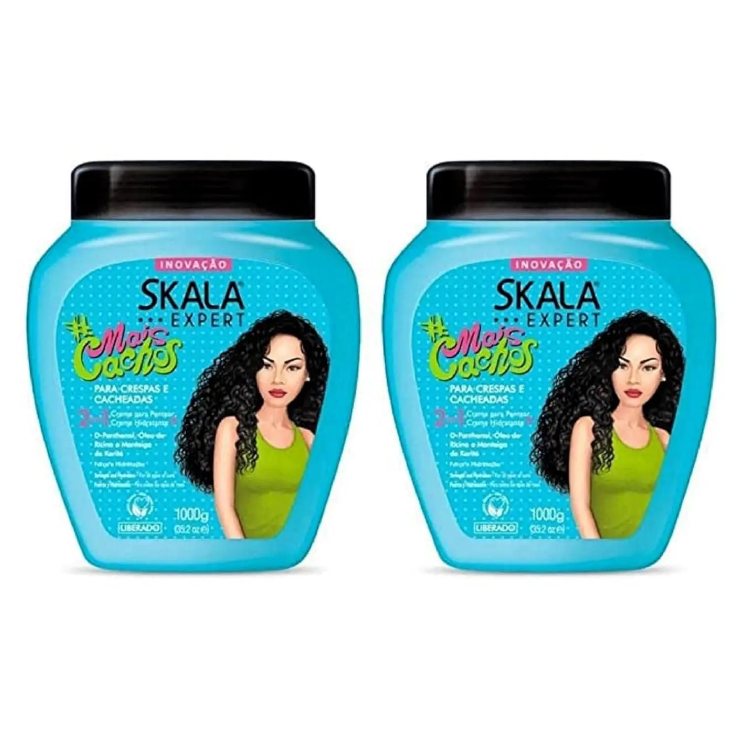 CasaSofia – SKALA 2er-Pack – Mais Chub 2 in 1, 1000 g. Co-Wash. Textur 3A, 3B, 3C. Befeuchten Sie Locken, beseitigen Sie Frizz, für lockiges Haar. 2-in-1-Behandlungscreme, Spülung und Haarcreme, ideal für Locken.