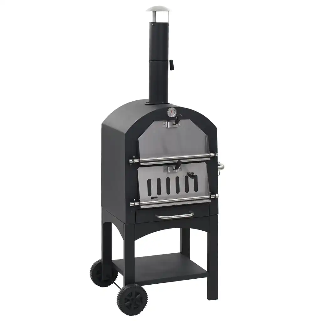 VidaXL outdoor pizza oven refractory clay coal