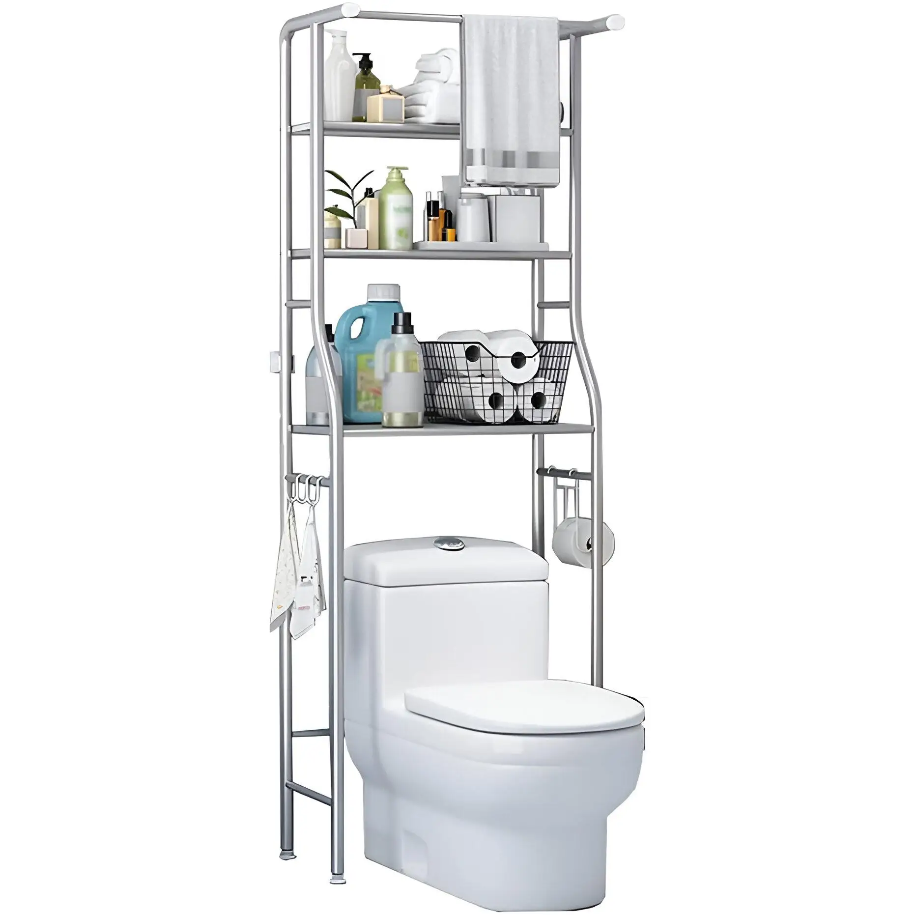 Shelf over toilet space save bathroom organizer 47x25x160cm - WIAAM,AM3