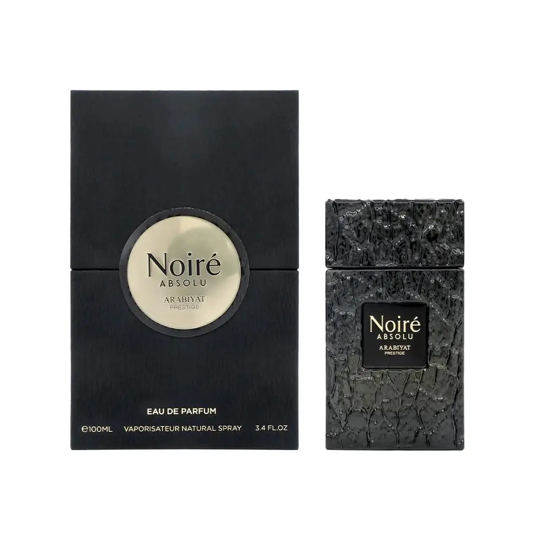 Arabiyat Prestige Noire Absolu 100 ml – perfume árabe afrutado-amaderado, frambuesa fresca & cuero seductor