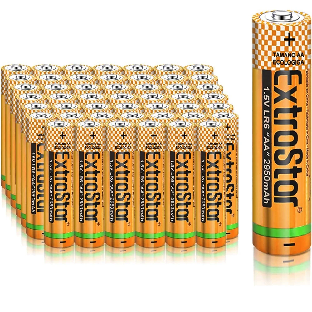Pilas Alcalinas AA y AAA EXTRASTAR | Pack Ahorro | Larga Duración