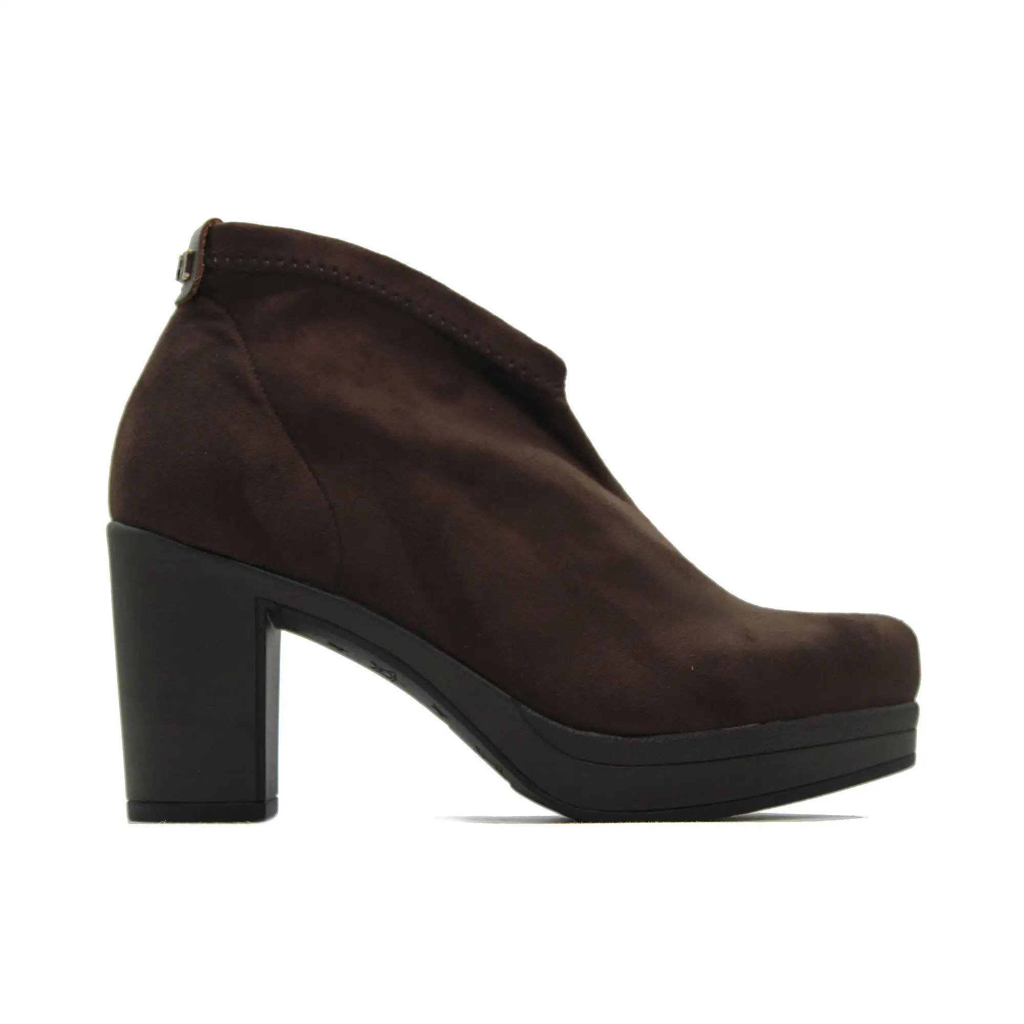 Weekend by pedro miralles 26500 suede ankle boot, nubuck, wide heel and platform, rubber sole, classic, simple, plain color, suede, for women - Product Main Image