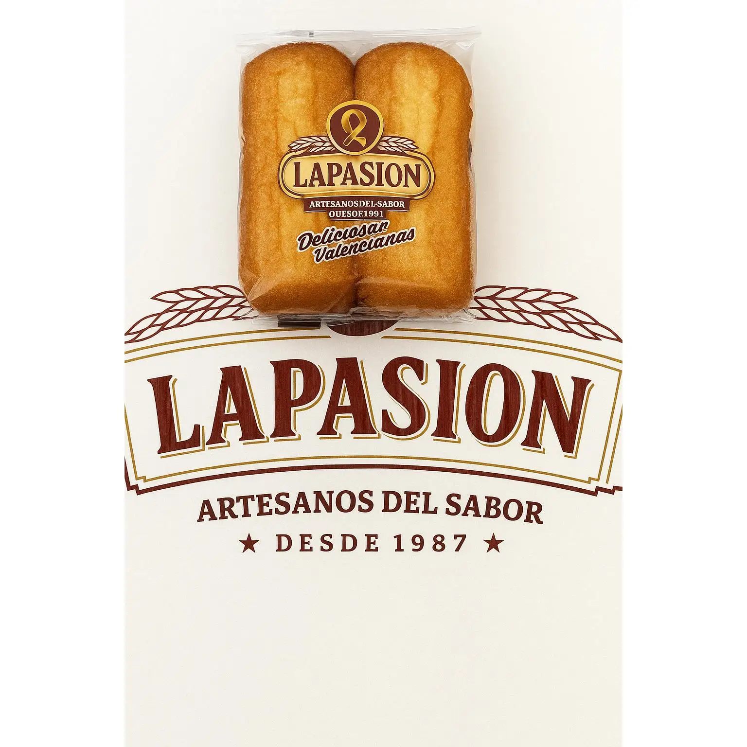 Magdalena Larga Valenciana “La Pasión” 2 kg – Pack 33 × 2 magdalenas artesanas, envueltas individualmente . – Sabor casero, esponjosas y frescas, ideales para desayuno y merienda en Miravia