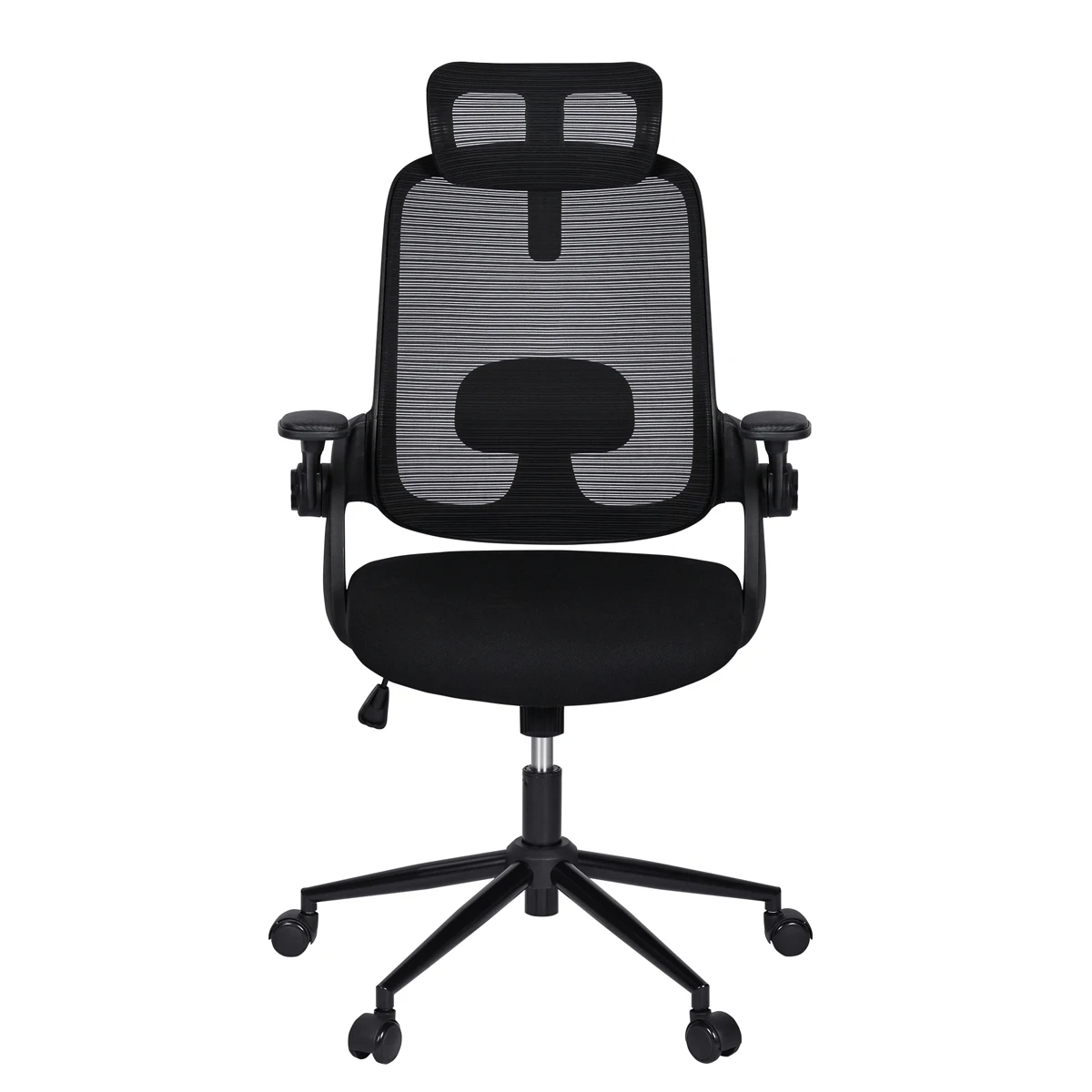 T-Lovendo Office Chair 6102-BLACK features ergonomic design, adjustable height, and lumbar support, crafted with breathable mesh for ultimate comfort during long work hours, ideal for home office or study settings. #8