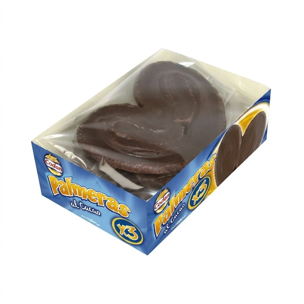 Pack Ahorro 12 Bandejas Palmeras al Cacao Codan | 3 Unidades por Bandeja (165g) | Total 36 Palmeras de Hojaldre XL con Chocolate | Formato Familiar y Hostelería | Framar Ventas - Calidad Tradicional y Sabor Espectacular