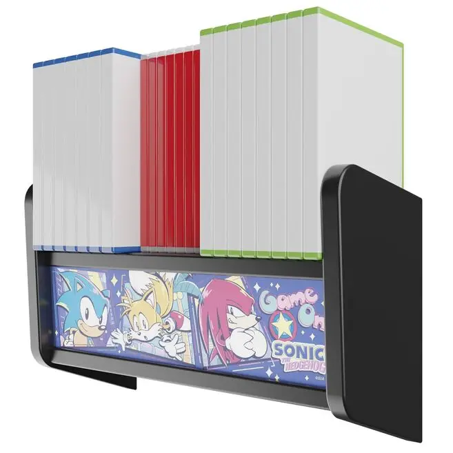 Lámpara Sonic Pared Arcade Gaming - Estantería de pared con soporte para videojuegos Sonic The Hedhehog - Lámpara de escritorio l Accesorios Gaming, Decoración de pared para habitación