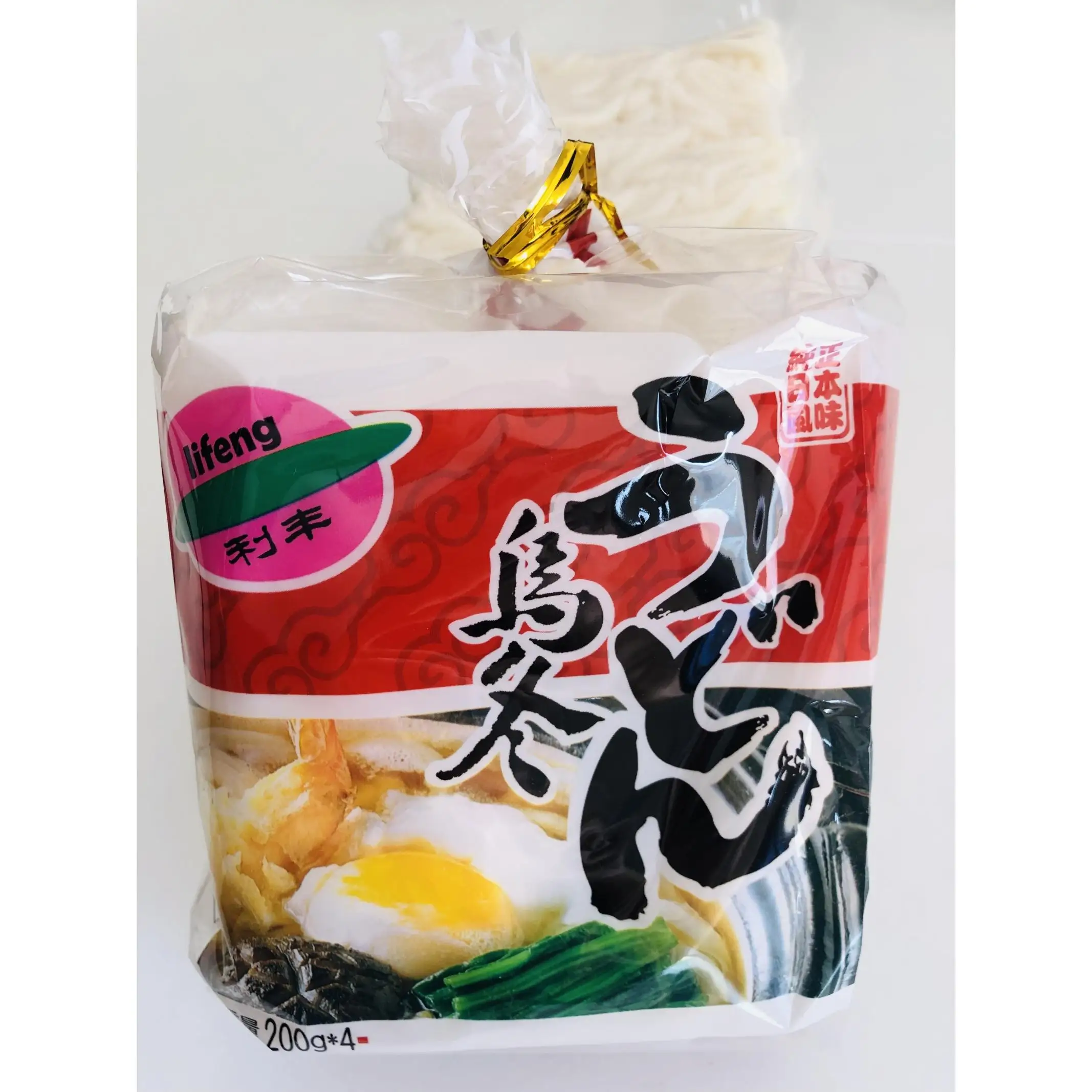 Japanisches frisches UDON-Nudelpaket leer verpackt für YAKISOBA oder Nudeln mit Suppe 200G X4, 3 Packungen