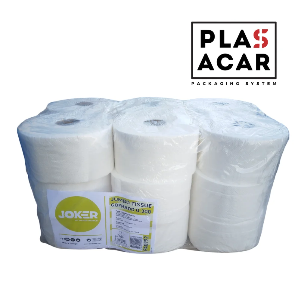 Plasacar S.L.-Papel Higiénico Industrial 300 gr. rollo Alta Suavidad ref. jok (Pack 18 unid)