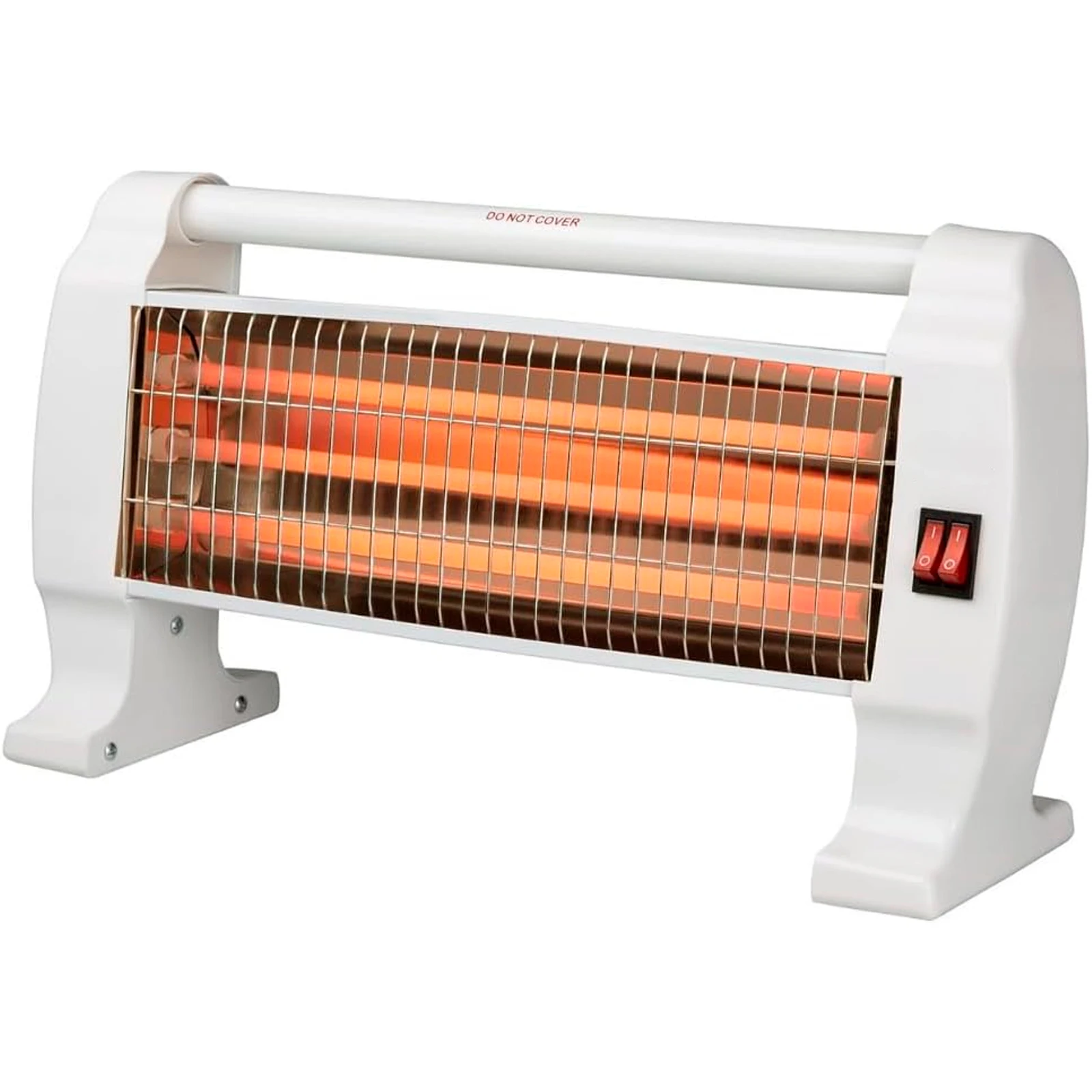 Electric quartz heater infrared bathroom heater 3 heat settings 400w/800/1200w anti-tipping carrying handle energy efficiency portable