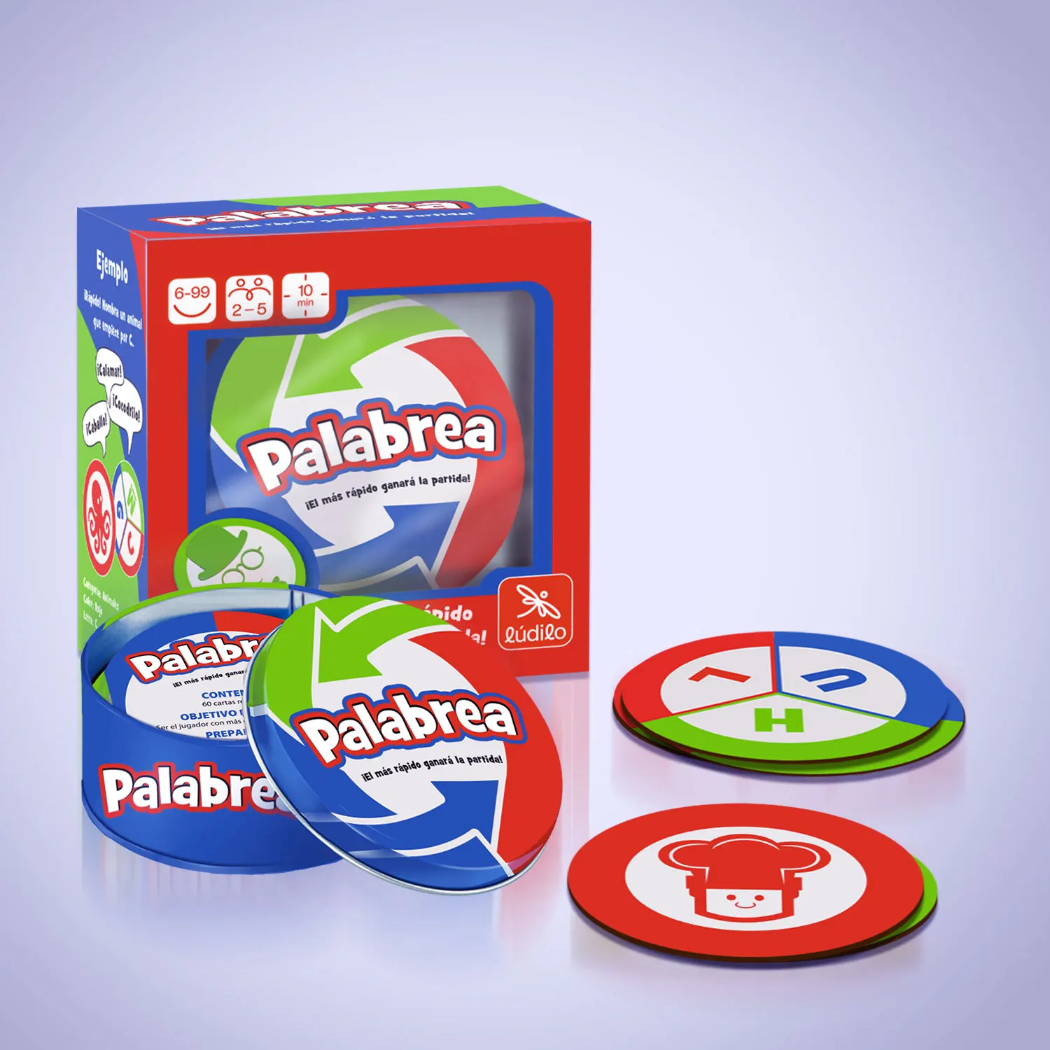 Ludilo Palabrea | Educational Board Game for Children 6 Years, Educational Family Board Game, Great for Family Game Night, Designed for 2-6 Players