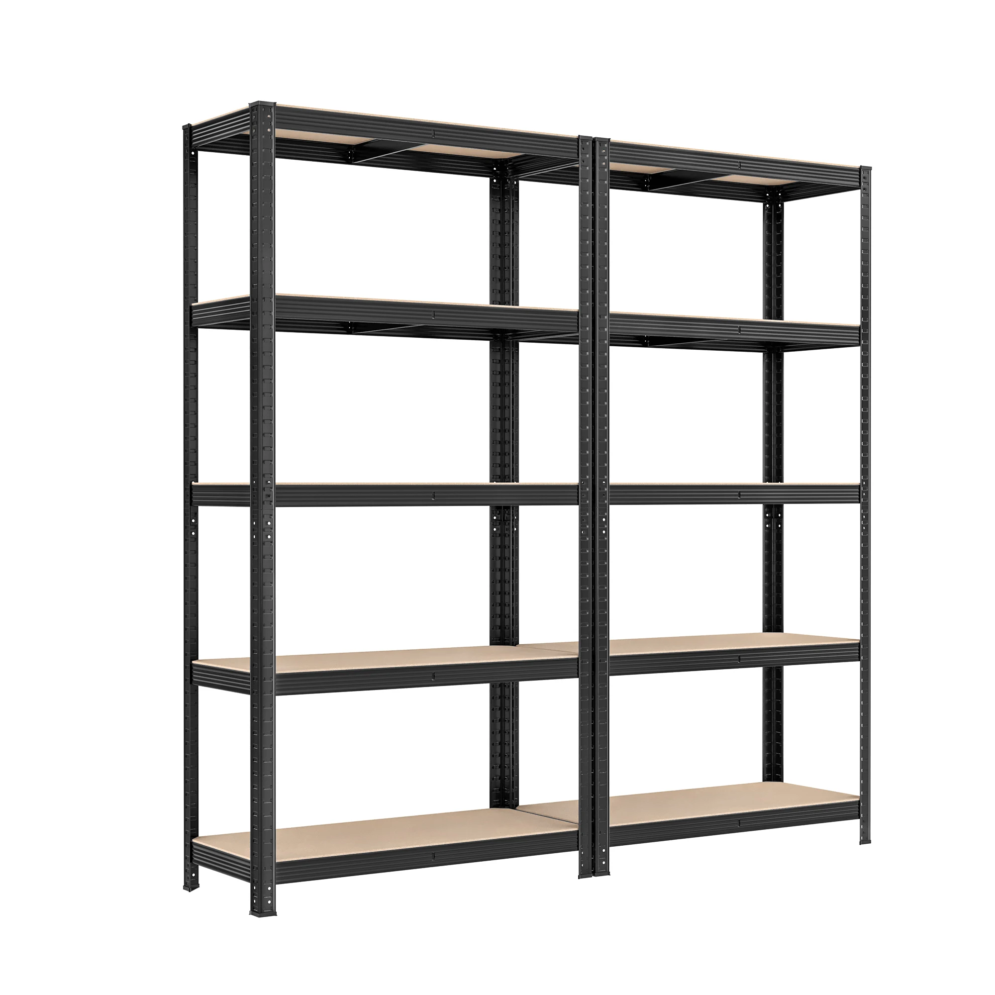 SONGMICS Scaffale portaoggetti per carichi pesanti (40 x 90 x 180 cm, con telaio in acciaio, può contenere fino a 875 kg, 5 ripiani regolabili, nero/grigio nebbioso/blu